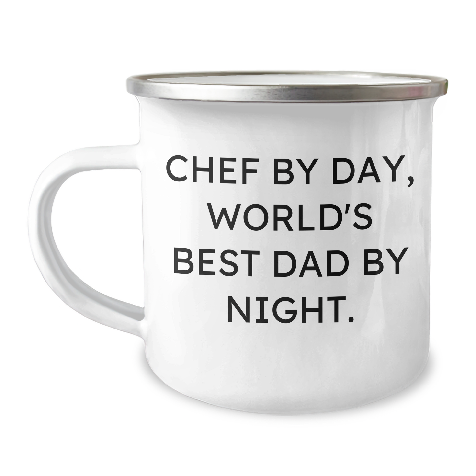 Chef By Day, World's Best Dad By Night - Funny Camping Mug for Graduation Gifts from Dad to Chef - Image 1