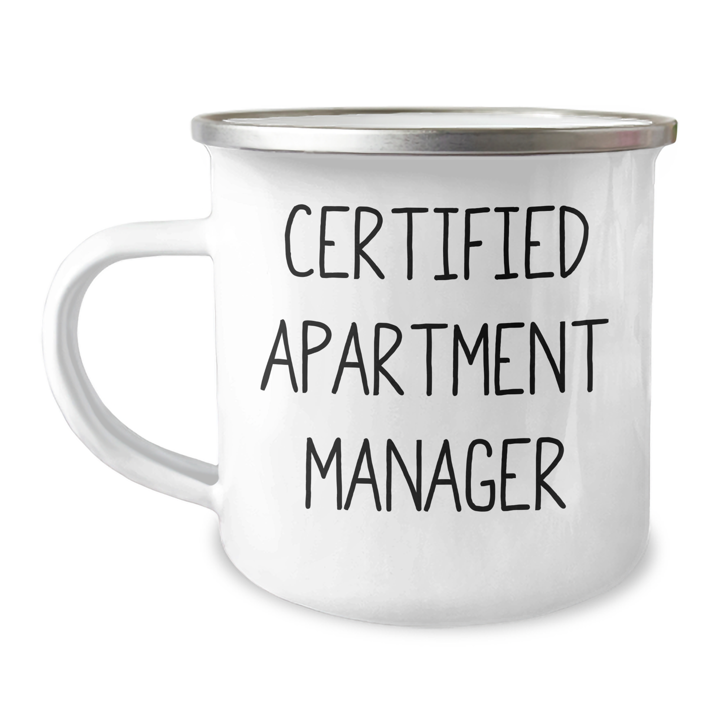 Funny Quote Certified Apartment Manager Gifts from Friends for Graduation Unique Camping Mug - Image 1