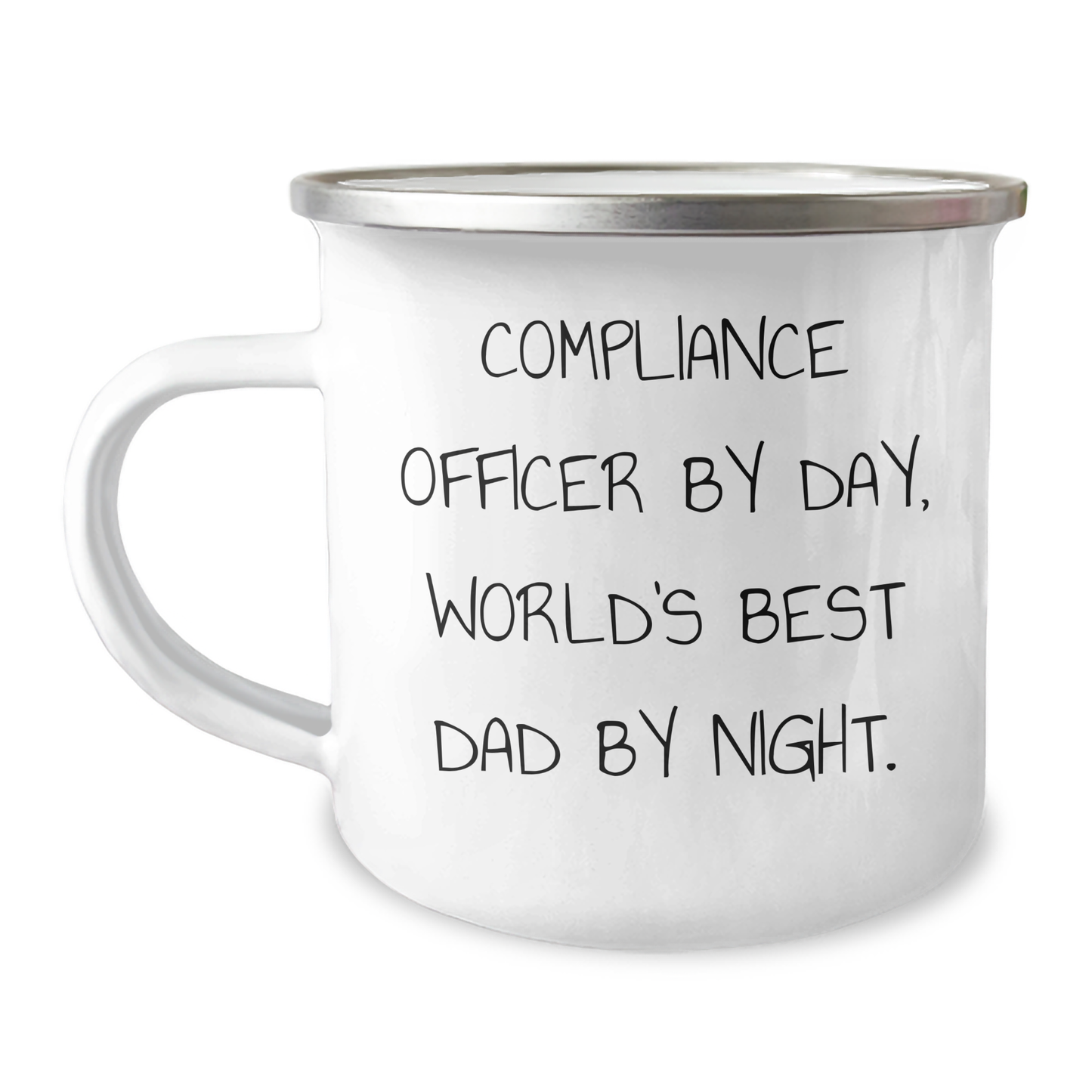 Compliance Officer Gifts from Men - Camping Mug by Day, World's Best Dad By Night. Funny Graduation Unique Gifts for Compliance Officer - Image 1