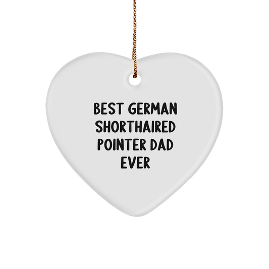 German Shorthaired Pointer Dog Lovers, Heart Ornament for Dad, Funny Quote, Gifts from Family to Family, Christmas Unique Presents - Image 1