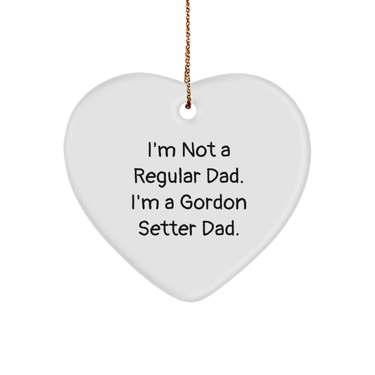 Funny Gordon Setter Dad Heart Ornament, Gifts from Dad to Gordon Setter Dog, for Christmas Unique Gifts - Image 1