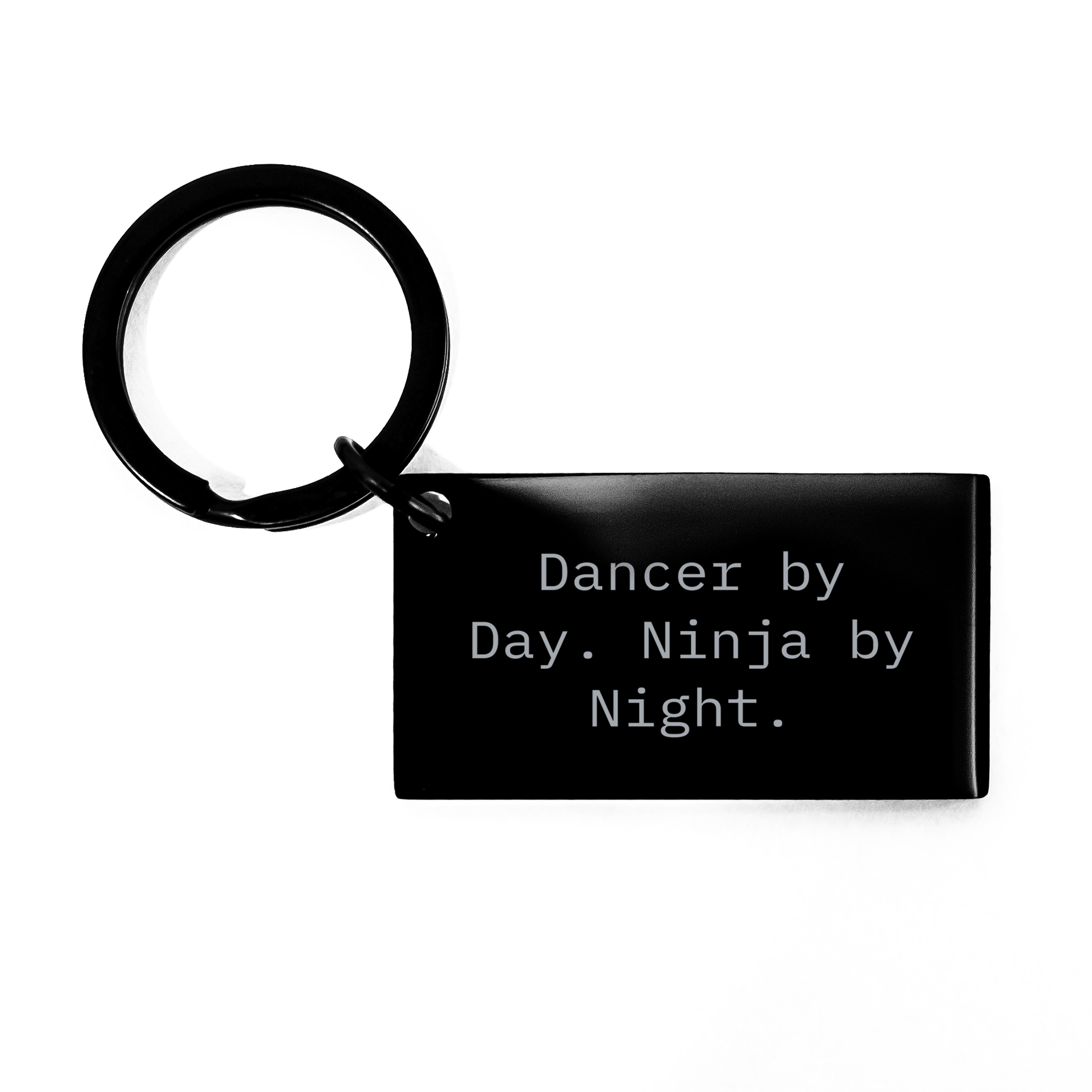 Dancer Gifts from Friends for Dancer By Day Ninja By Night Engraved Keychain, Perfect Graduation Unique Gifts - Image 1