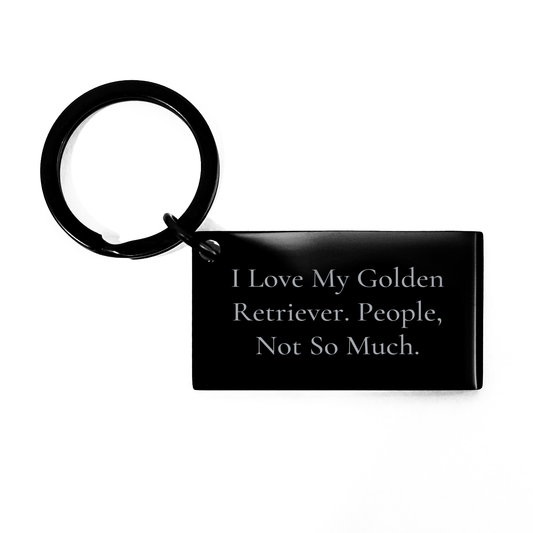 Funny Golden Retriever Dog Keychain Gifts from Men to Women Friends Family for Graduation Unique Presents - Image 1
