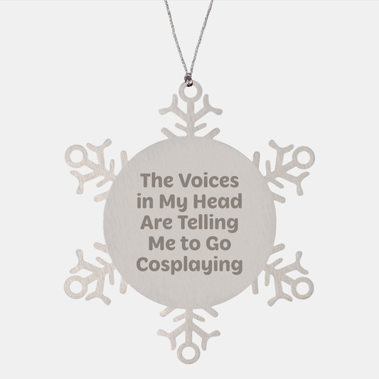Funny Cosplaying Gifts from Friends - Men's Women's Snowflake Ornament for Christmas - Image 1
