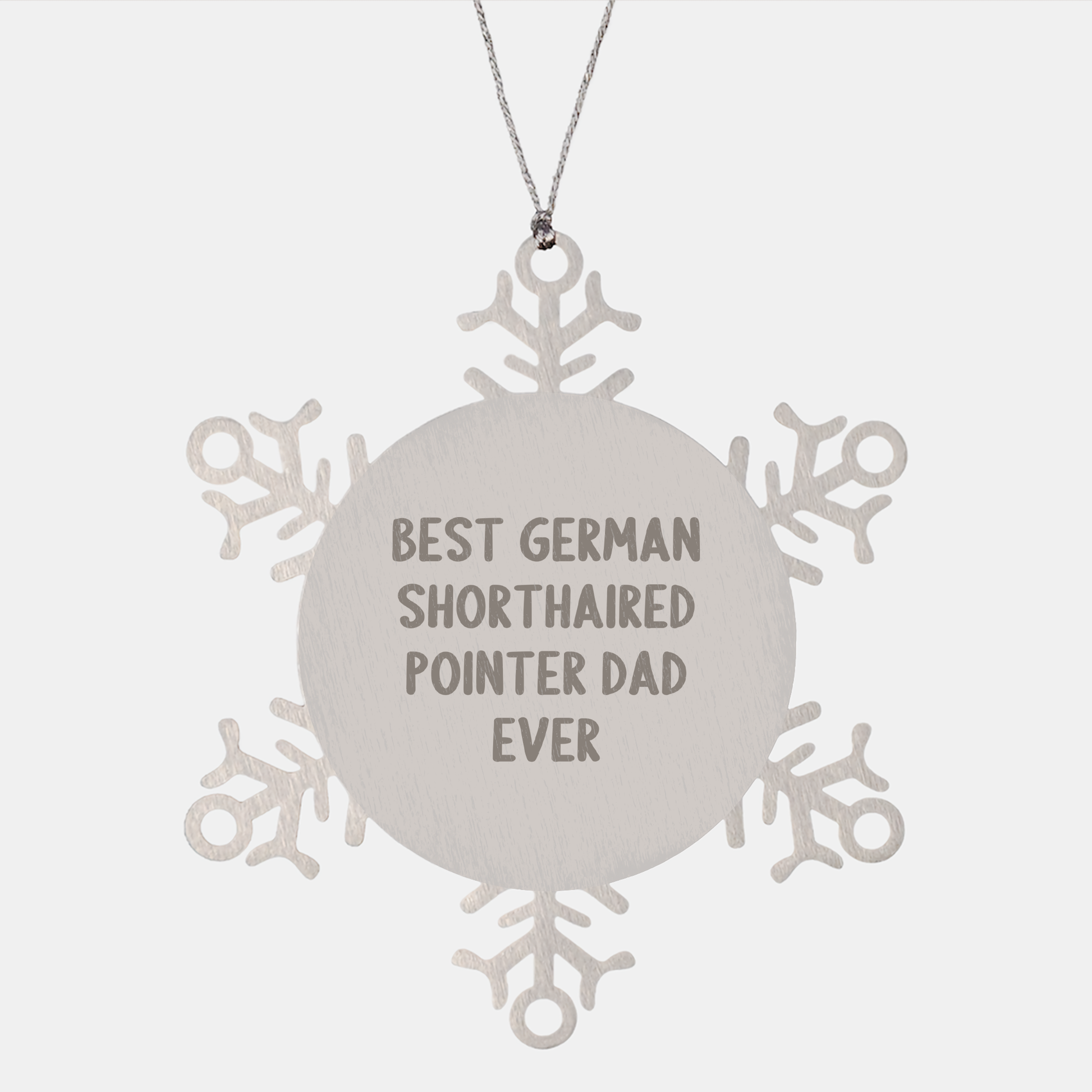 Funny German Shorthaired Pointer Dog Gifts, Snowflake Ornament for Men, Gifts from Dad, German Shorthaired Pointer Dog Christmas Unique Gifts - Image 1