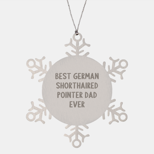 Funny German Shorthaired Pointer Dog Gifts, Snowflake Ornament for Men, Gifts from Dad, German Shorthaired Pointer Dog Christmas Unique Gifts - Image 1