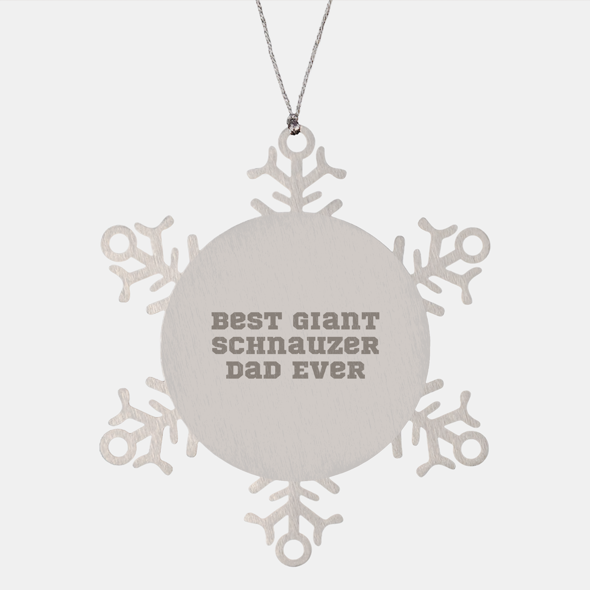Giant Schnauzer Dog Gifts, Funny Christmas Snowflake Ornament, Best Dad Ever, Gifts from Men to Giant Schnauzer Dog Owners, Unique Christmas Unique Gifts - Image 1