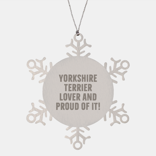 Yorkshire Terrier Dog Lovers' Funny Gifts, Yorkshire Terrier Snowflake Ornament, Gifts from Men to Yorkshire Terrier Dog, Christmas Unique Gifts - Image 1