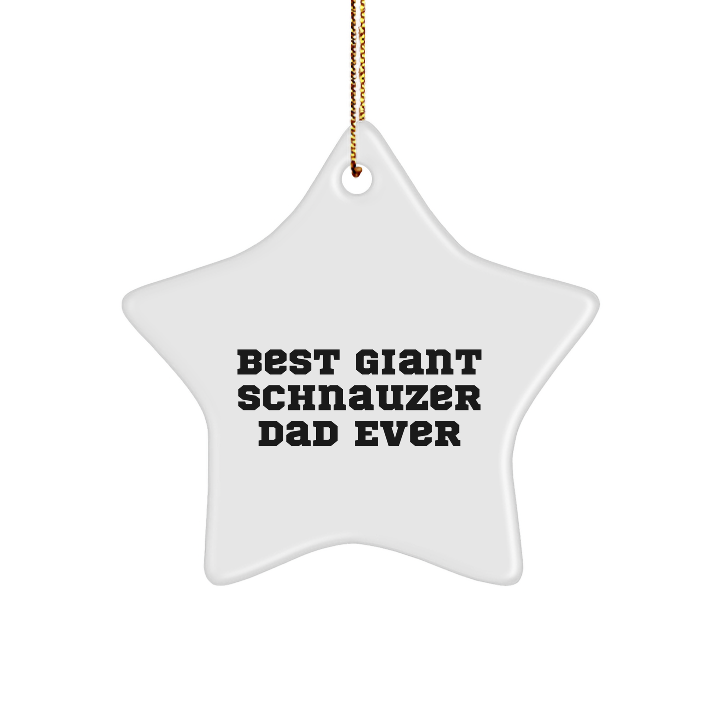 Giant Schnauzer Dog Dad Ever Star Ornament Gifts from Family for Christmas - Image 1
