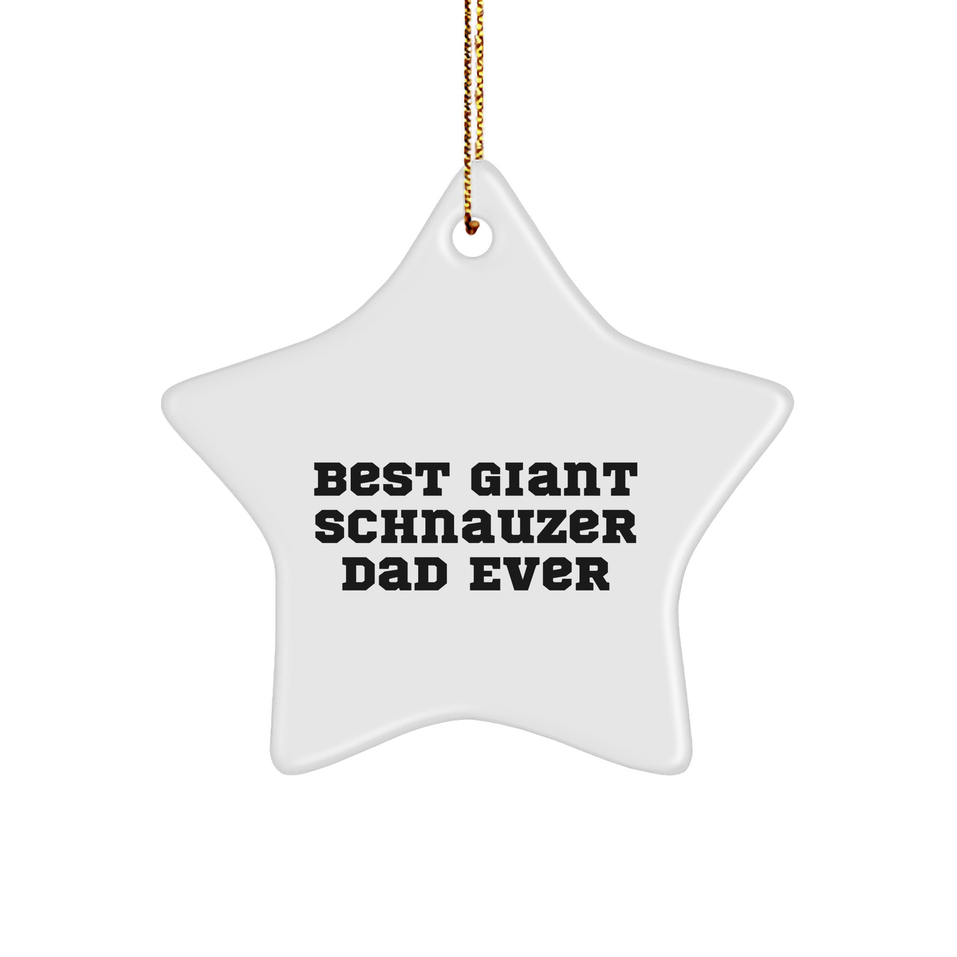 Giant Schnauzer Dog Dad Ever Star Ornament Gifts from Family for Christmas - Image 1