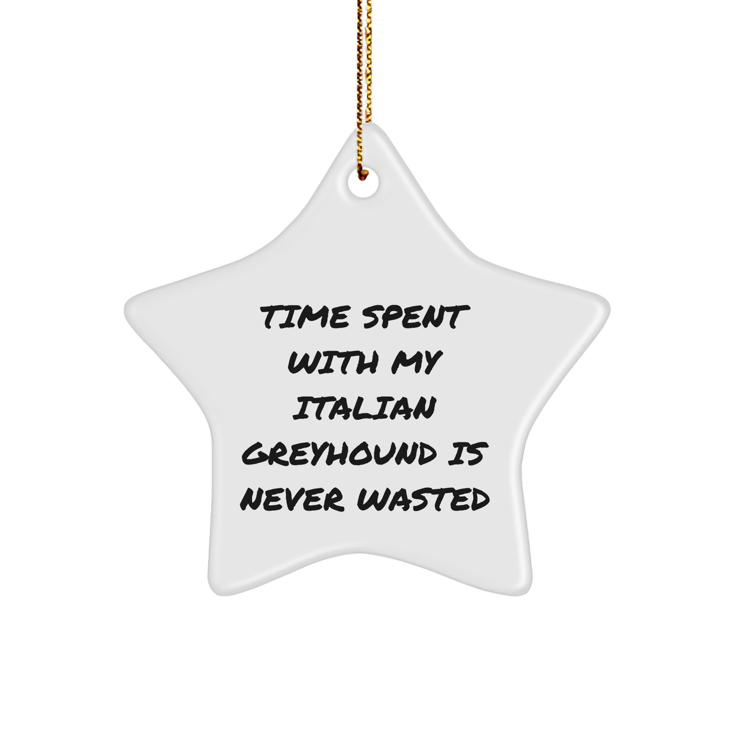 Italian Greyhound Dog Lovers Gifts from Friends for Christmas Unique Star Ornaments - Image 1