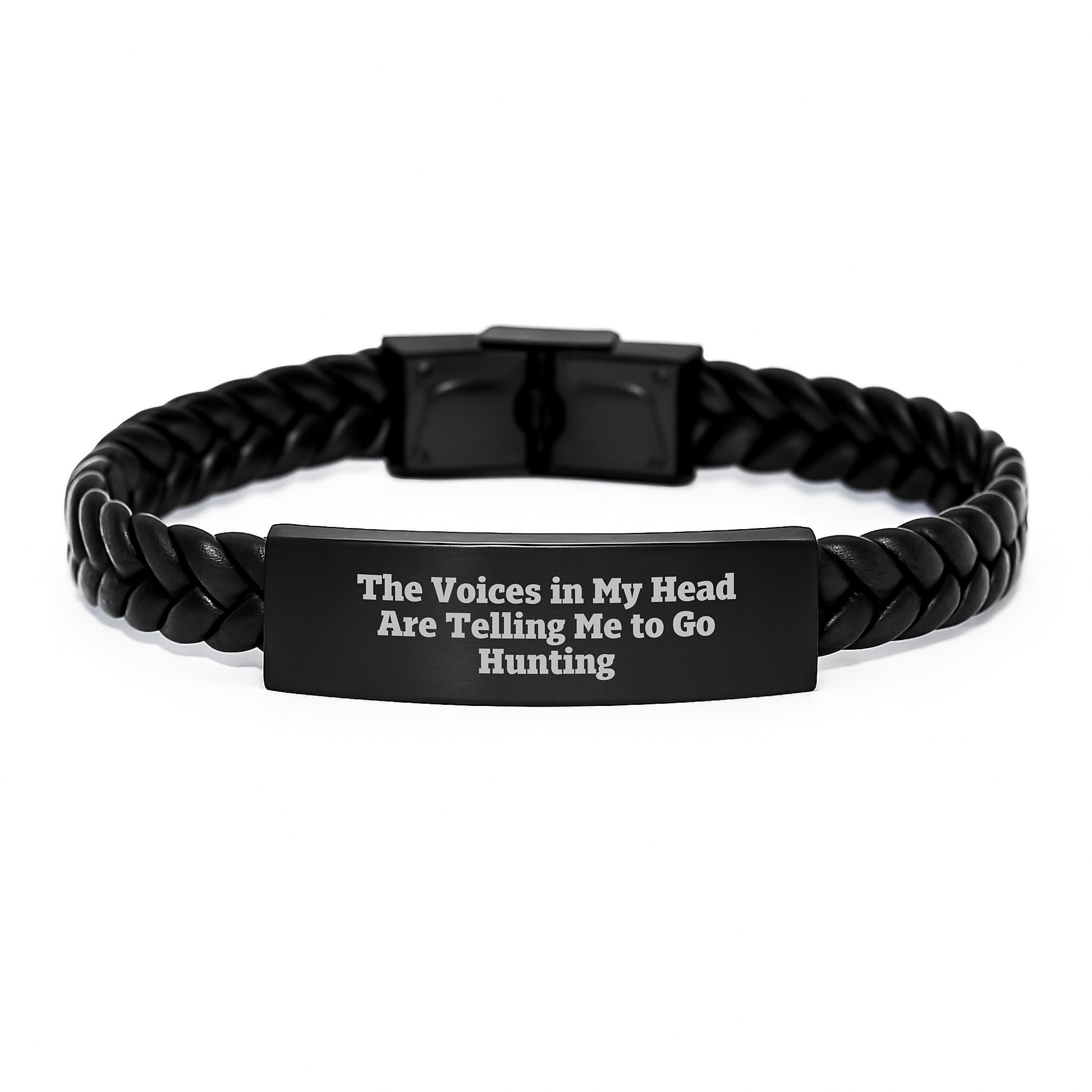 Funny Hunting Quote Interlaced Leather Bracelet Gifts for Men from Friends for Graduation Unique Presents - Image 1