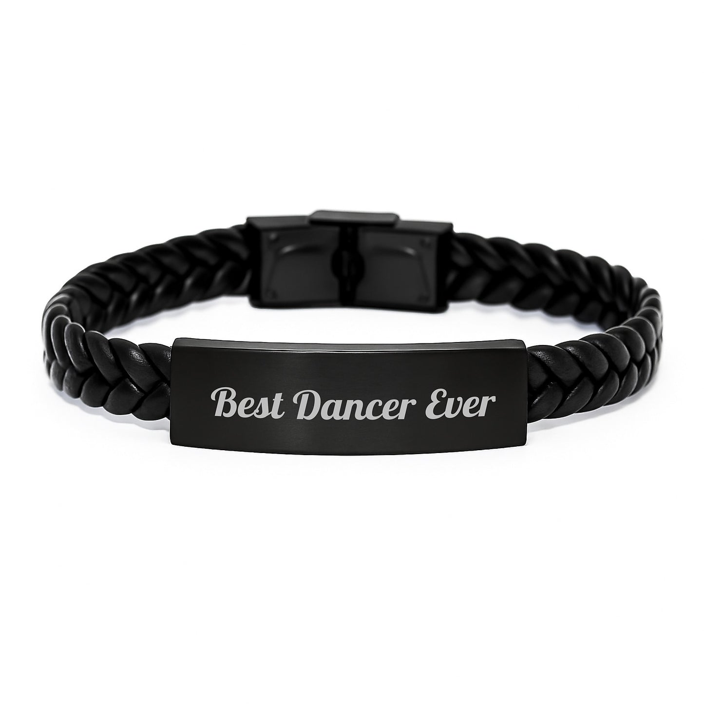 Funny Dancer Gifts from Friends - Best Dancer Ever Interlaced Leather Bracelte for Women, Unique Graduation Jewelry - Image 1