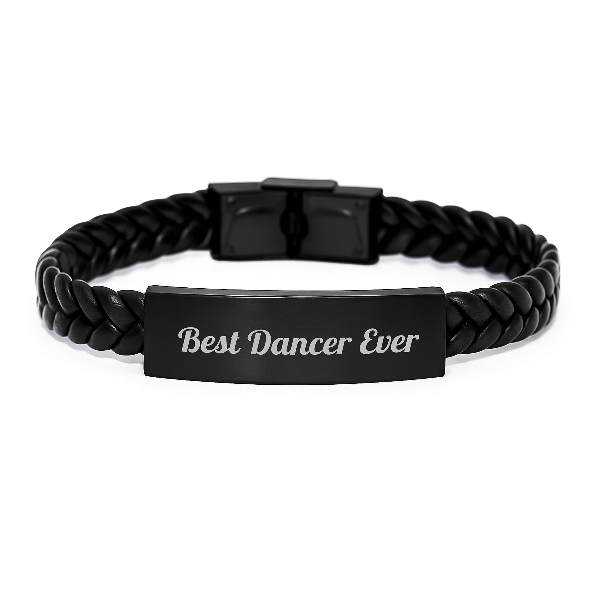 Funny Dancer Gifts from Friends - Best Dancer Ever Interlaced Leather Bracelte for Women, Unique Graduation Jewelry - Image 1
