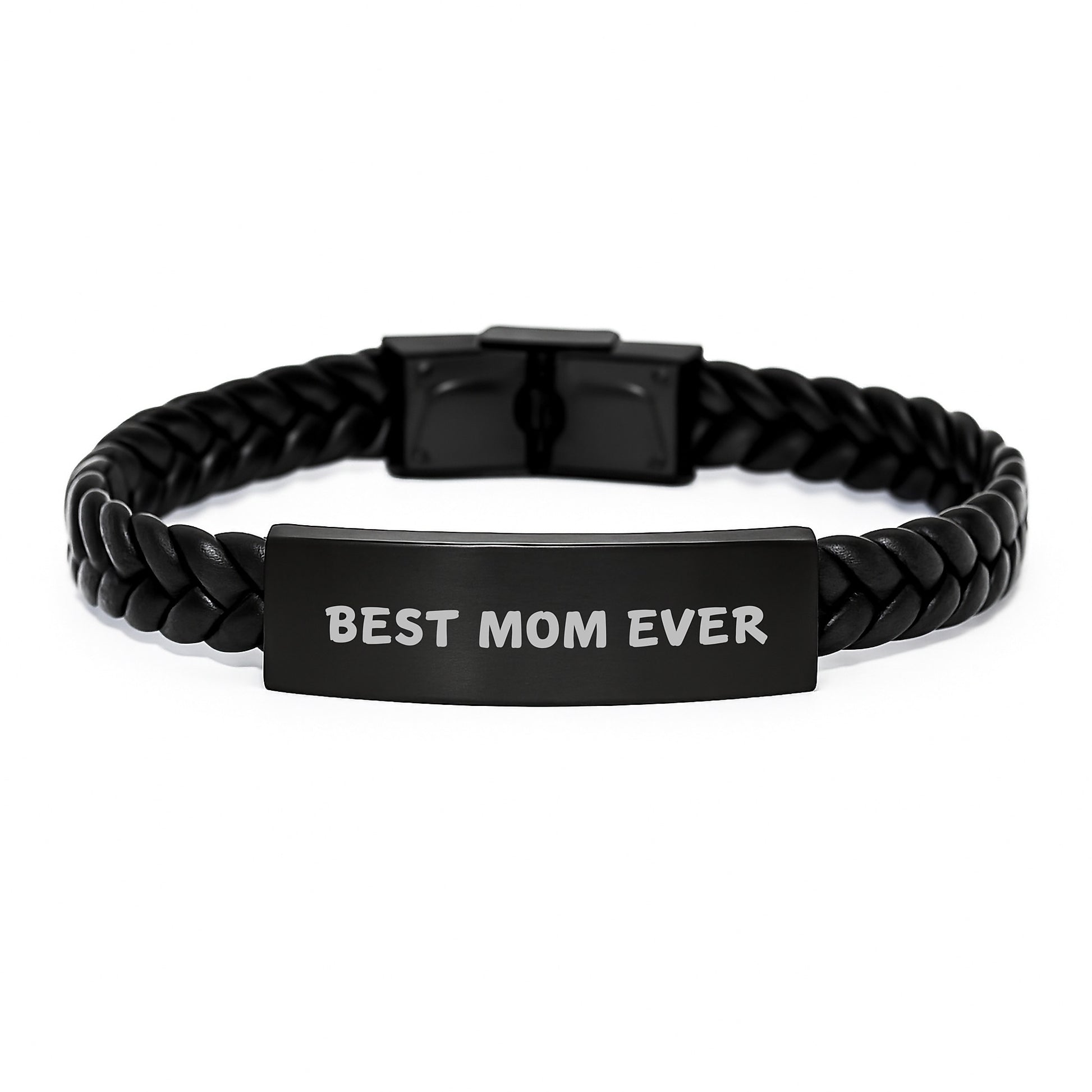 Funny Best Mom Ever Gifts from Mom to Graduation Unique Interlaced Leather Bracelet Mom Gifts - Image 1