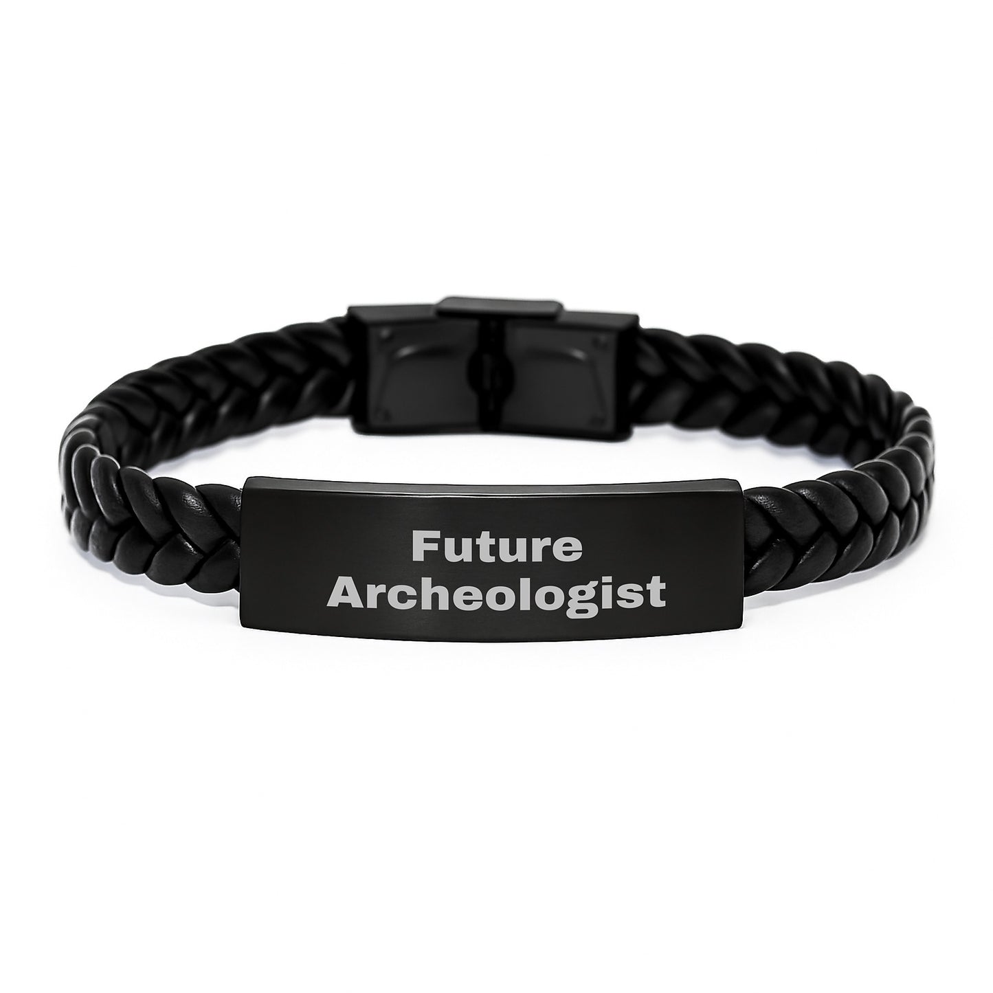Funny Archeologist Gifts from Friends - Future Archeologist Quote Interlaced Leather Bracelet for Men or Women's Birthday Unique Gifts - Image 1