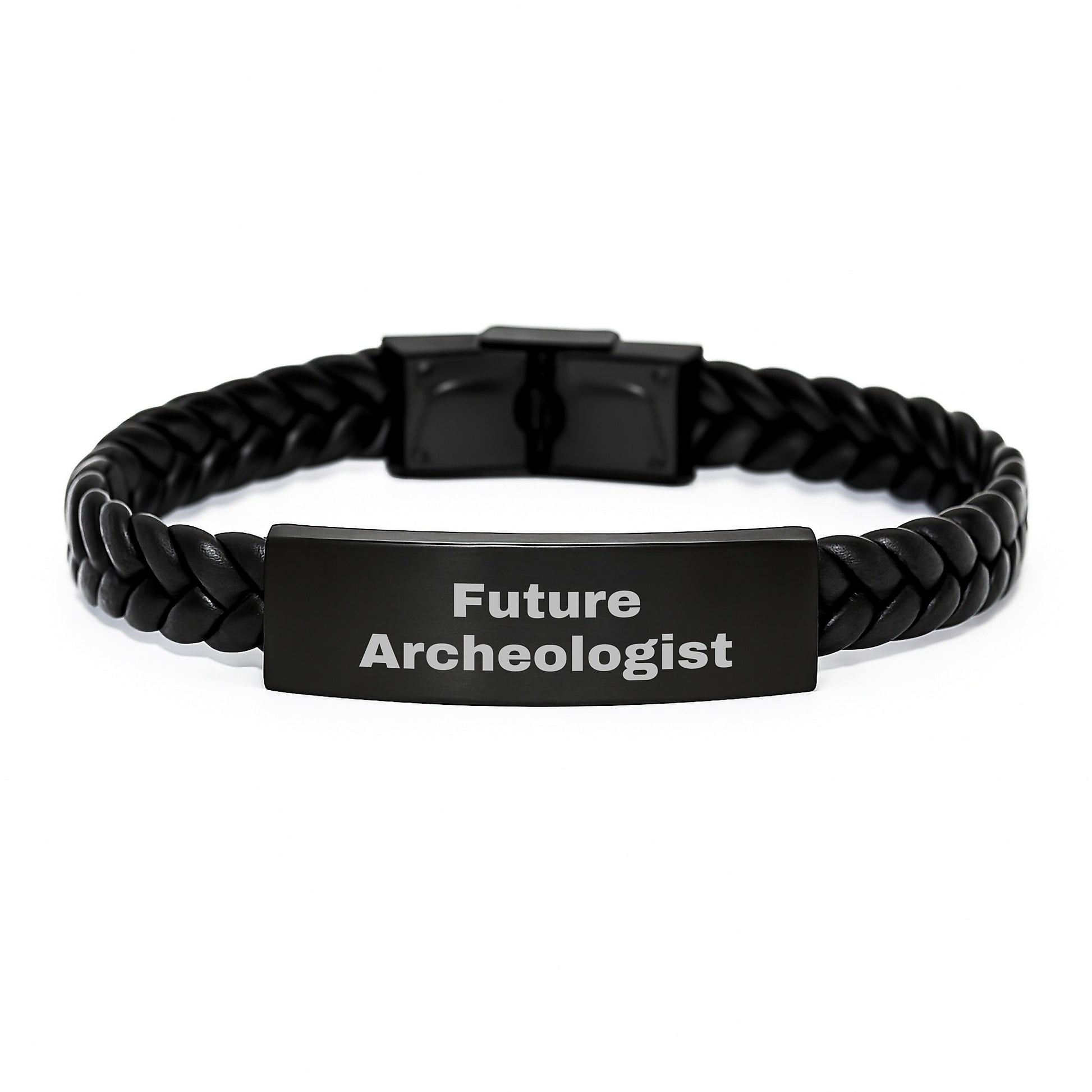 Funny Archeologist Gifts from Friends - Future Archeologist Quote Interlaced Leather Bracelet for Men or Women's Birthday Unique Gifts - Image 1