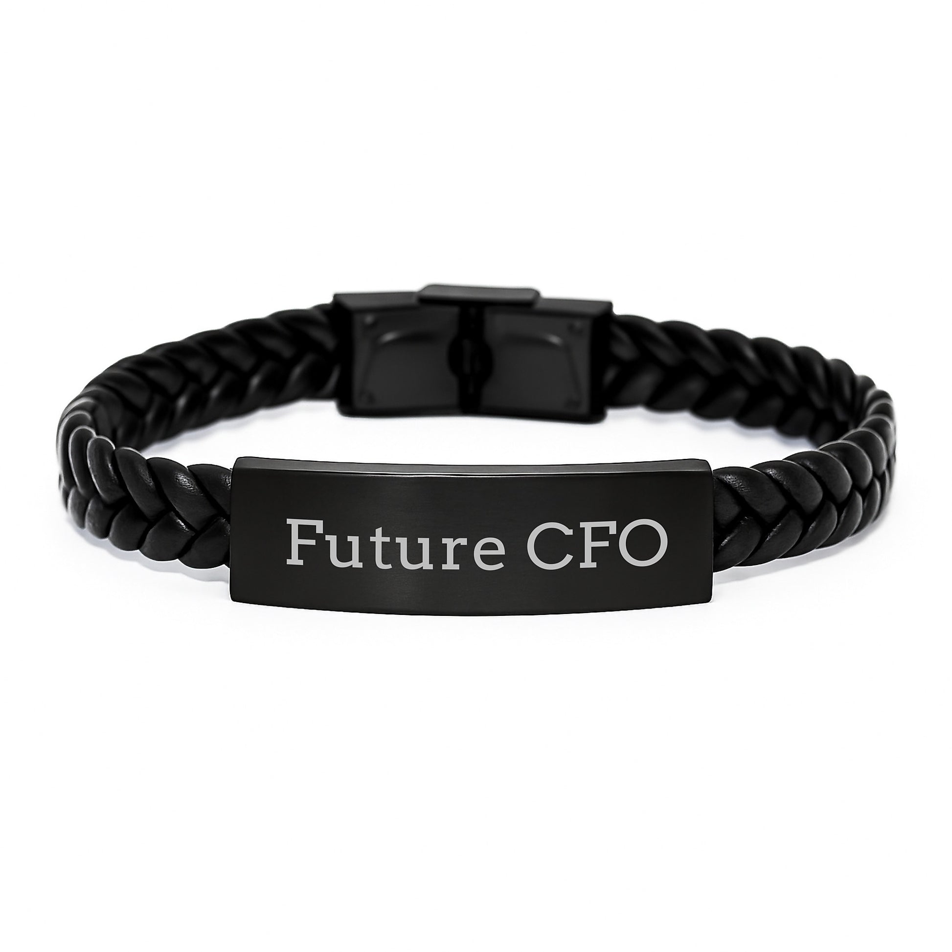 CFO Quotes Funny Interlaced Leather Bracelet for Men Gifts from Friends Birthday Unique Gifts for CFO - Image 1