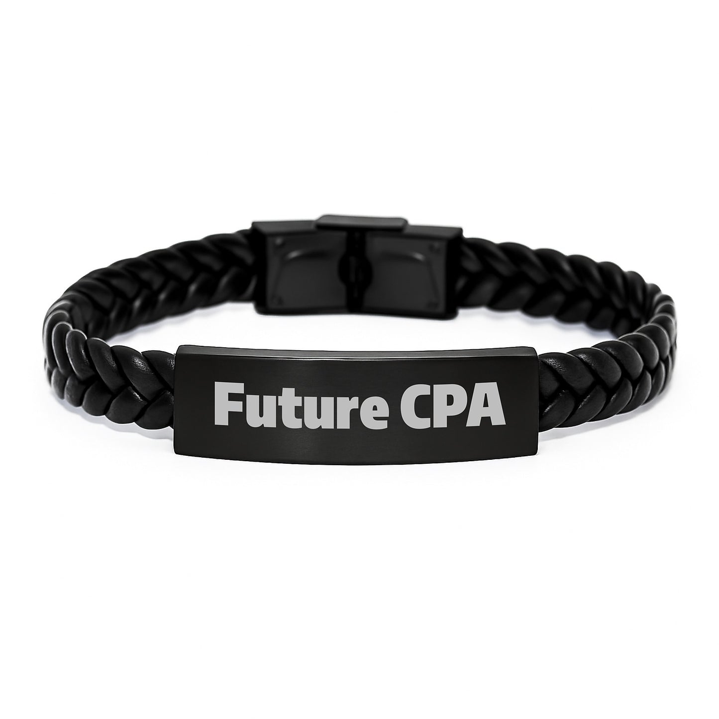 Funny CPA Gifts for Future CPA - Interlaced Leather Bracelet from Friends, 'You Got This' Quote, Perfect for Graduation - Image 1