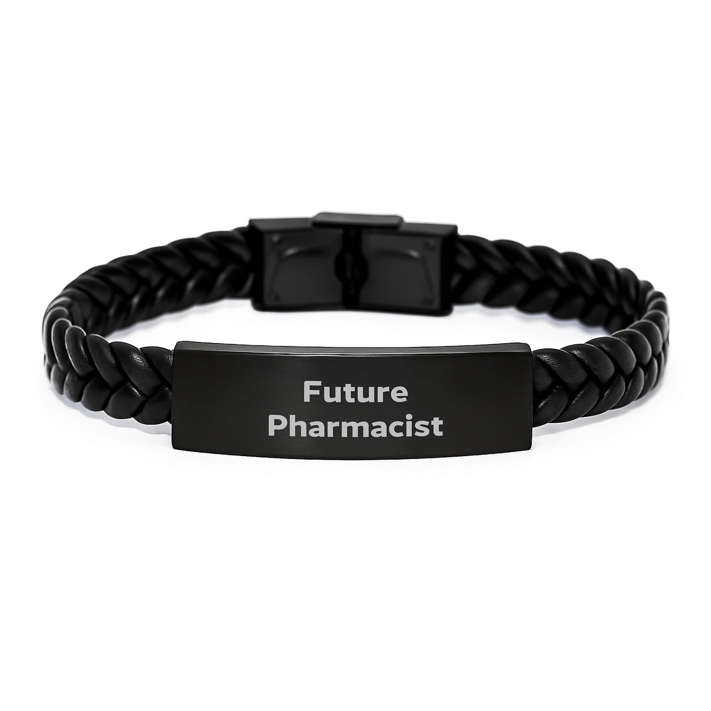Funny Quote Future Pharmacist Gifts Interlaced Leather Bracelet, Gifts from Family to Future Pharmacist, Unique Graduation Gifts for Men - Image 1