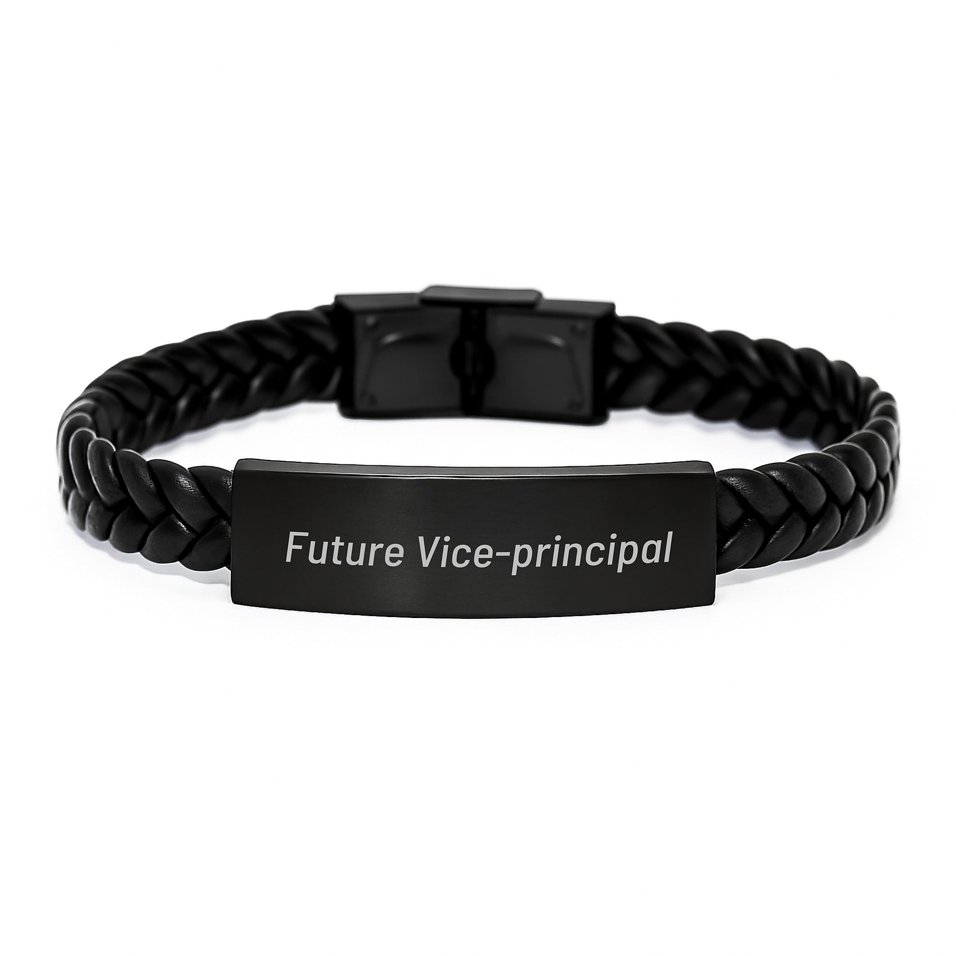 Funny Vice-Principal Interlaced Leather Bracelet Gifts for Men, Women, Friends, Coworkers, Family from Future Vice-Principal, Graduation Unique Gifts, Vice-Principal Quotes - Image 1