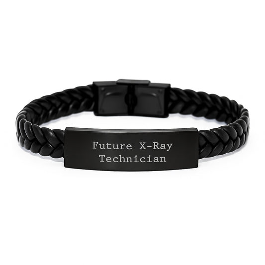 Funny Future X-ray Technician Gifts from Mom to Future X-ray Technician Men Interlaced Leather Branded X-ray Technician Graduation Unique Gifts - Image 1