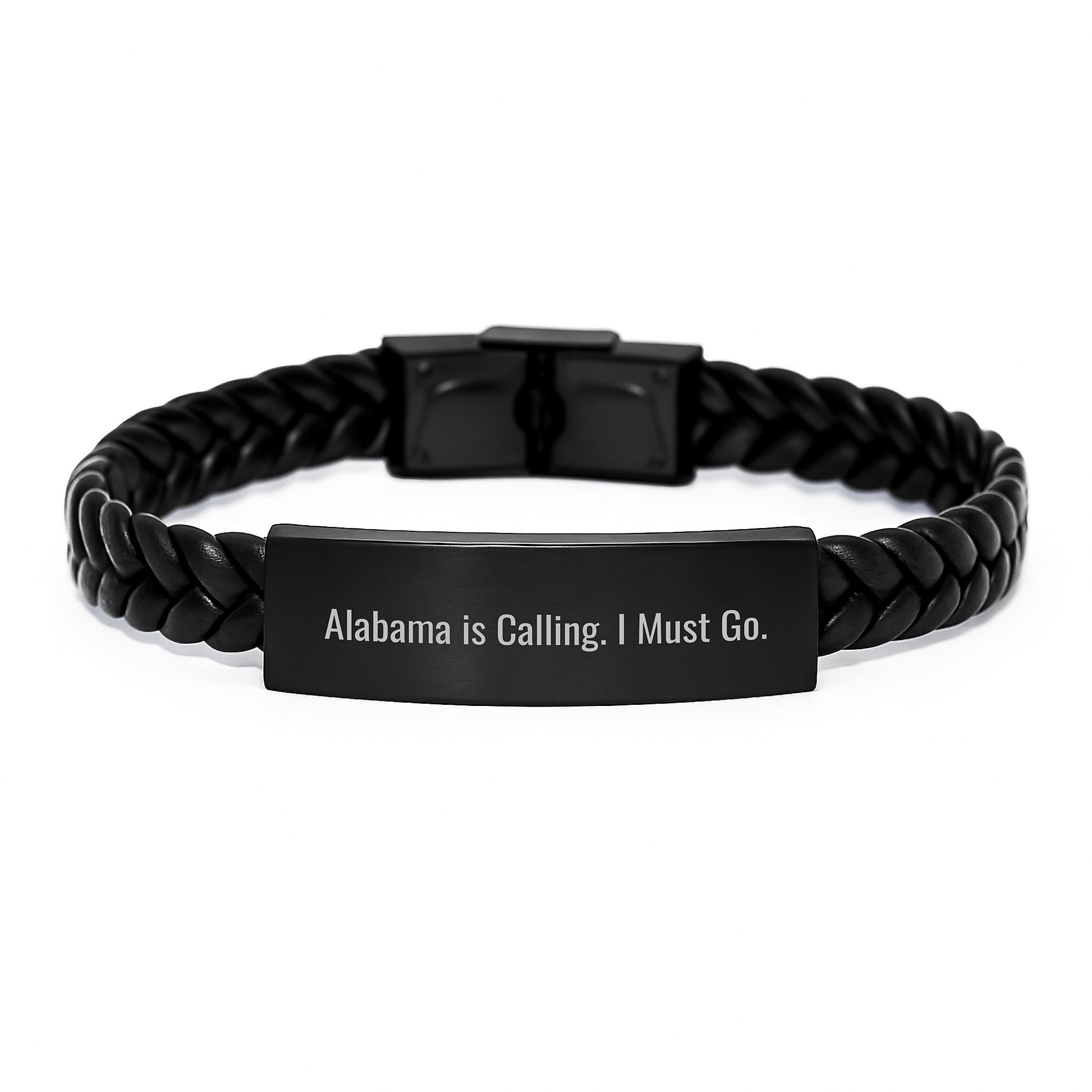 Funny Quote Alabama Interlaced Leather Bracelet Gifts from Men for Christmas Unique Gifts - Image 1