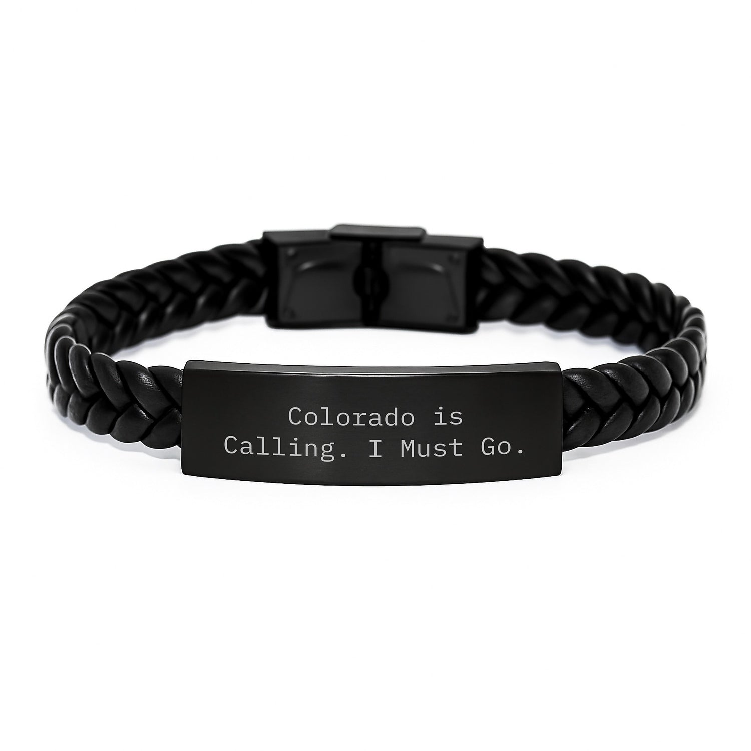 Colorado Calling Interlaced Leather Bracelet Gifts for Men from Friends, Unique Christmas Unique Gifts Idea for Loved Ones - Image 1