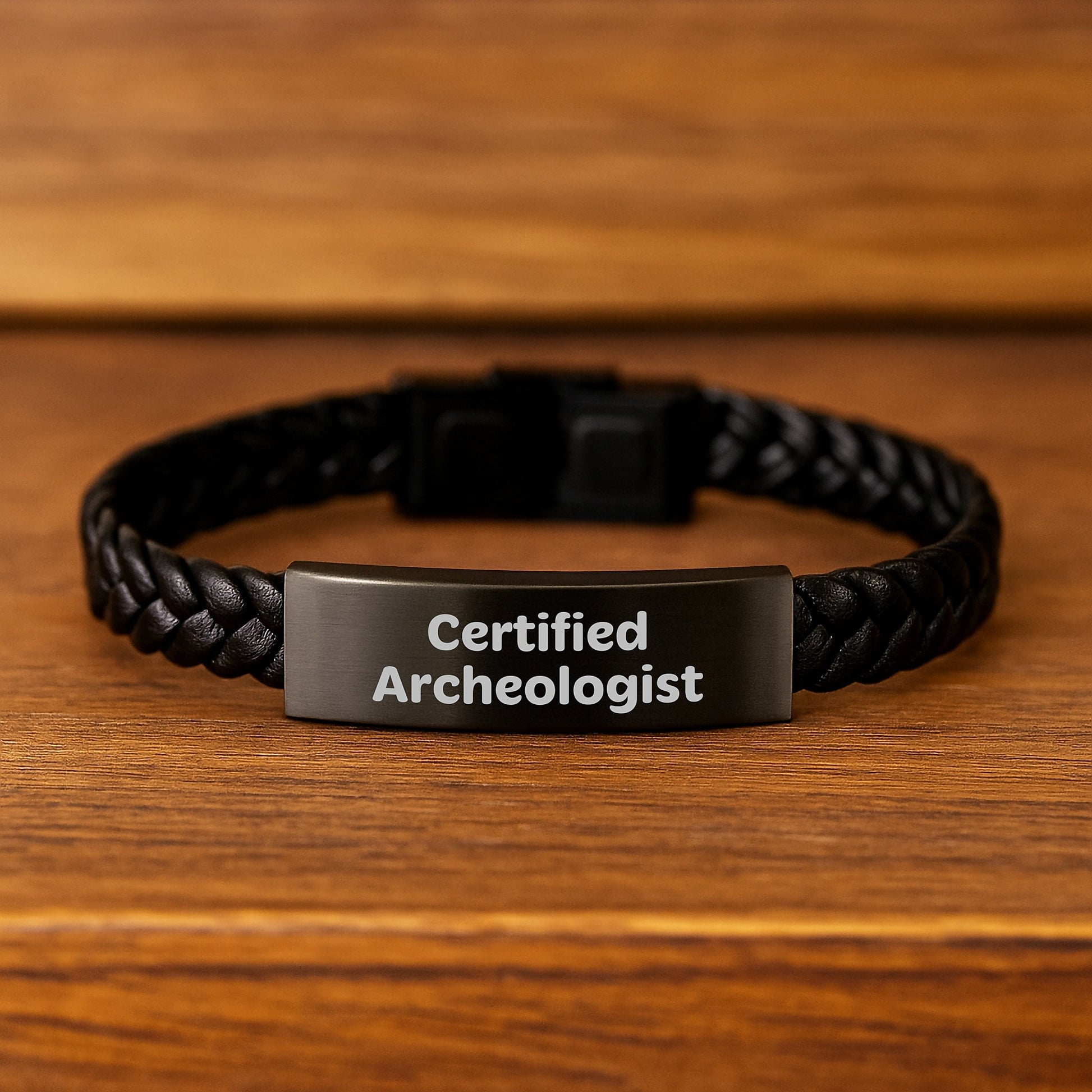 Funny Certified Archeologist Gifts from Friends for Graduation with Interlaced Leather Bracelet - Image 2