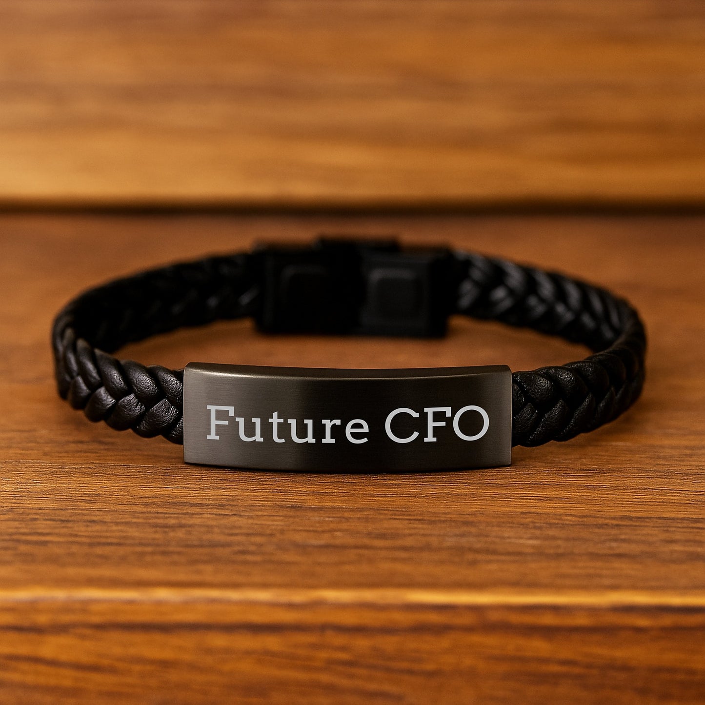 CFO Quotes Funny Interlaced Leather Bracelet for Men Gifts from Friends Birthday Unique Gifts for CFO - Image 2