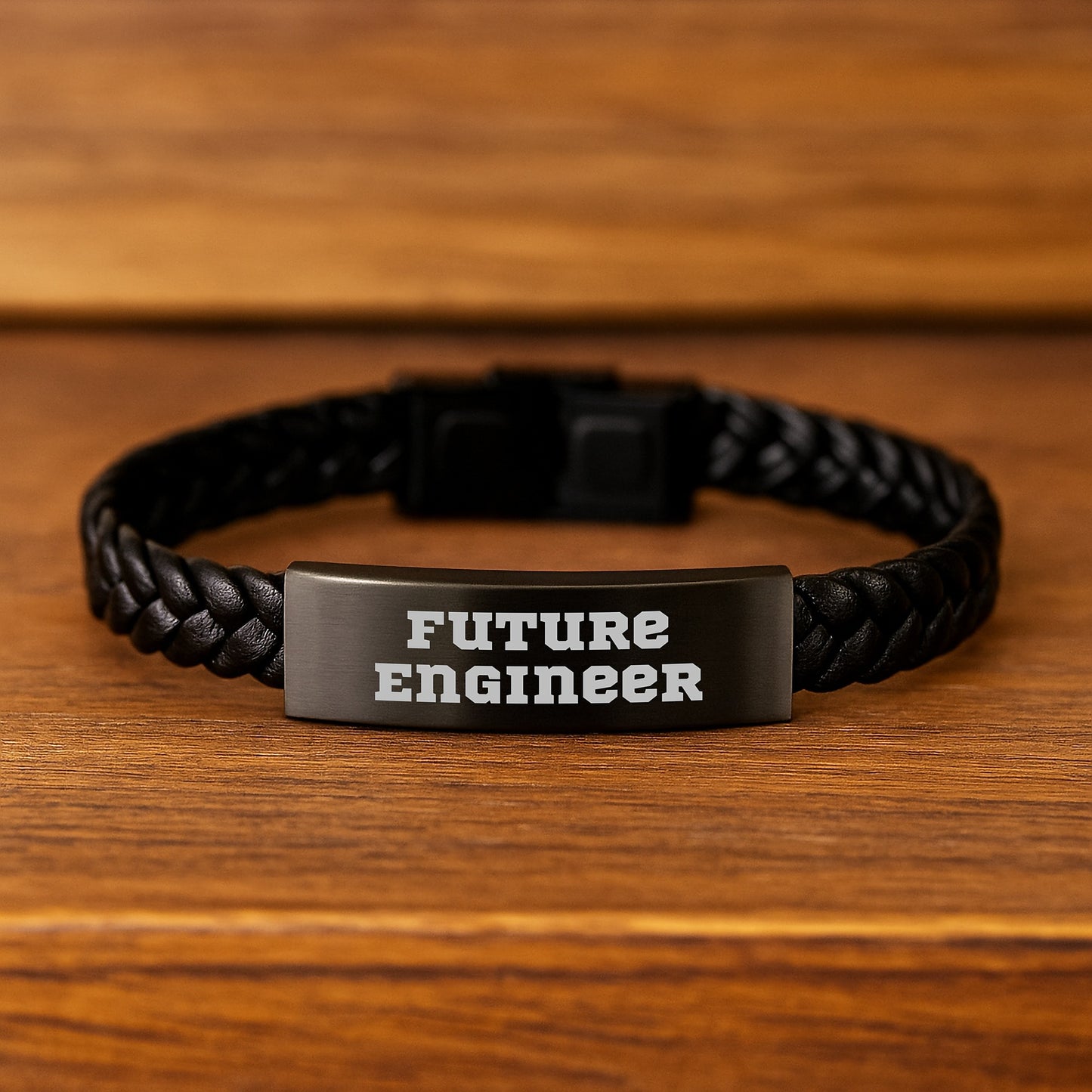 Funny Engineer Quotes Interlaced Leather Bracelet Gifts from Friends to Future Engineer, Christmas Unique Presents for Men - Image 2