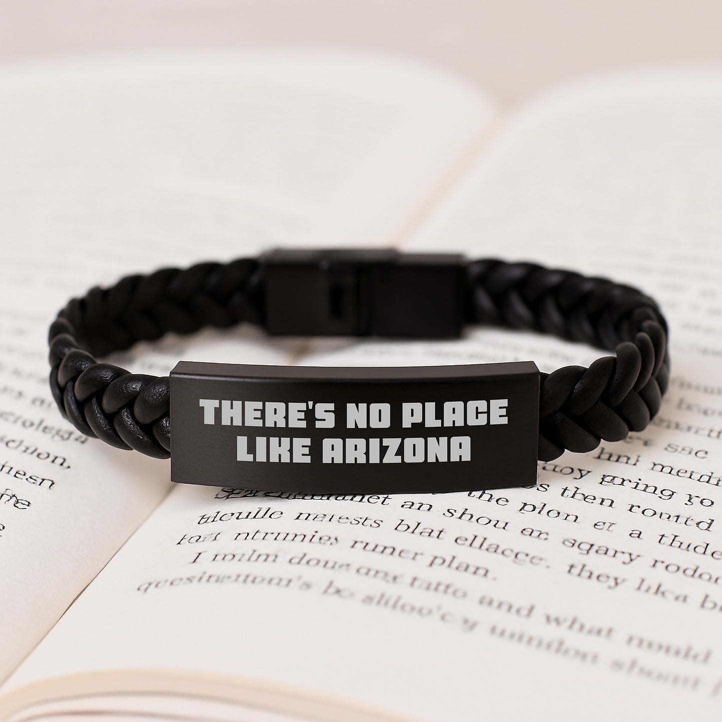 Arizona Enthusiast Gifts - Interlaced Leather Bracelet with Funny Quote, Perfect for Birthday, Made with Stainless Steel and PU Leather, Gifts from Friends to Family - Image 3