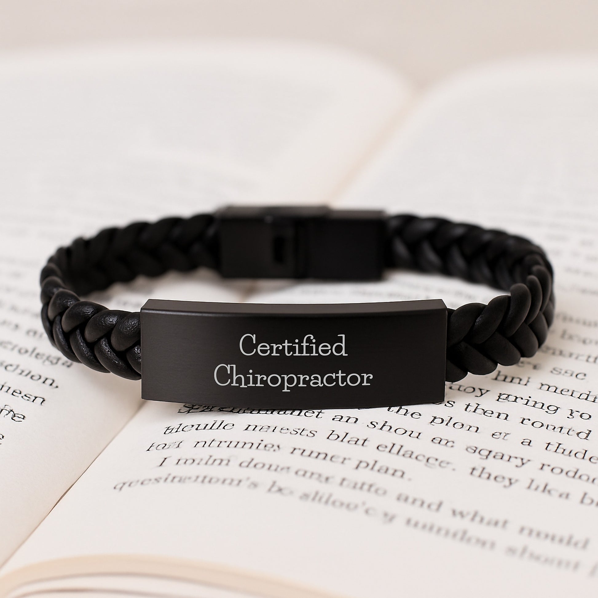 Chiropractor Gifts from Friends, Funny Quote Inspirational Interlaced Leather Braces for Men, Women, Family, and Coworkers, Graduation Unique Gifts for Certified Chiropractor - Image 3