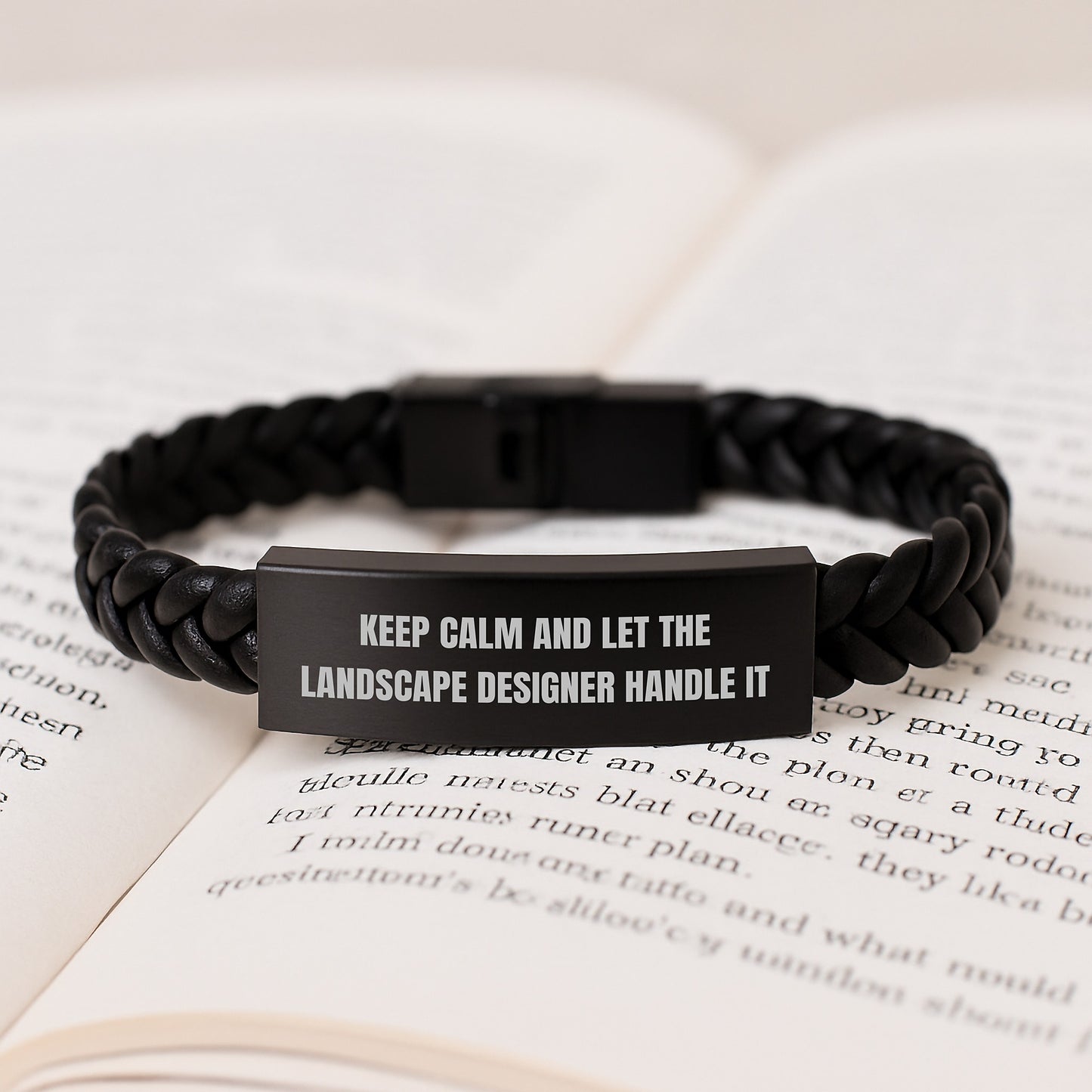 Funny Landscape Designer Quote Interlaced Leather Bracelet Gifts for Men from Family and Friends on Christmas Unique - Image 3