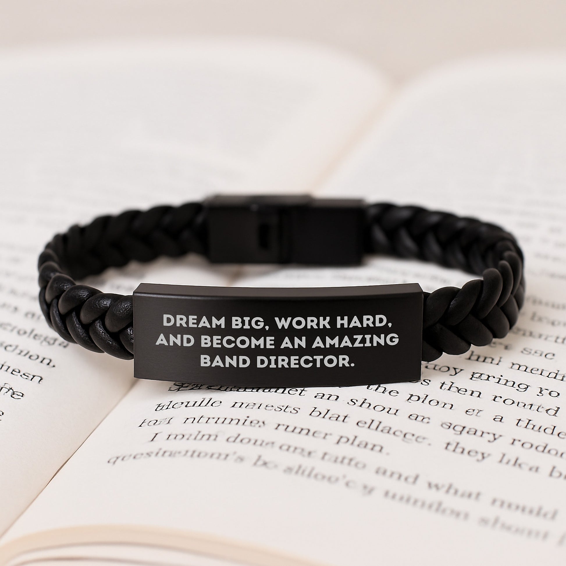 Funny Inspirational Band Director Gifts for Men Christmas Unique Bracelets Interlaced Leather Band Director Quotes Gifts from Men to Men - Image 3
