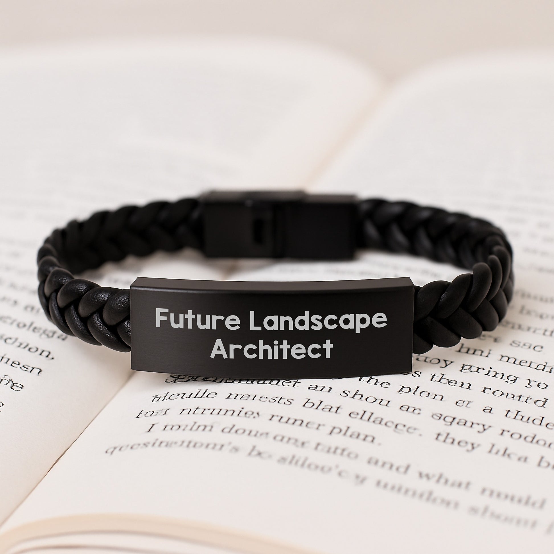 Unique Gifts from Friends for Future Landscape Architects - Interlaced Leather Bracelet with 'Be the Change You Wish to See in the World' - Christmas Unique - Image 3
