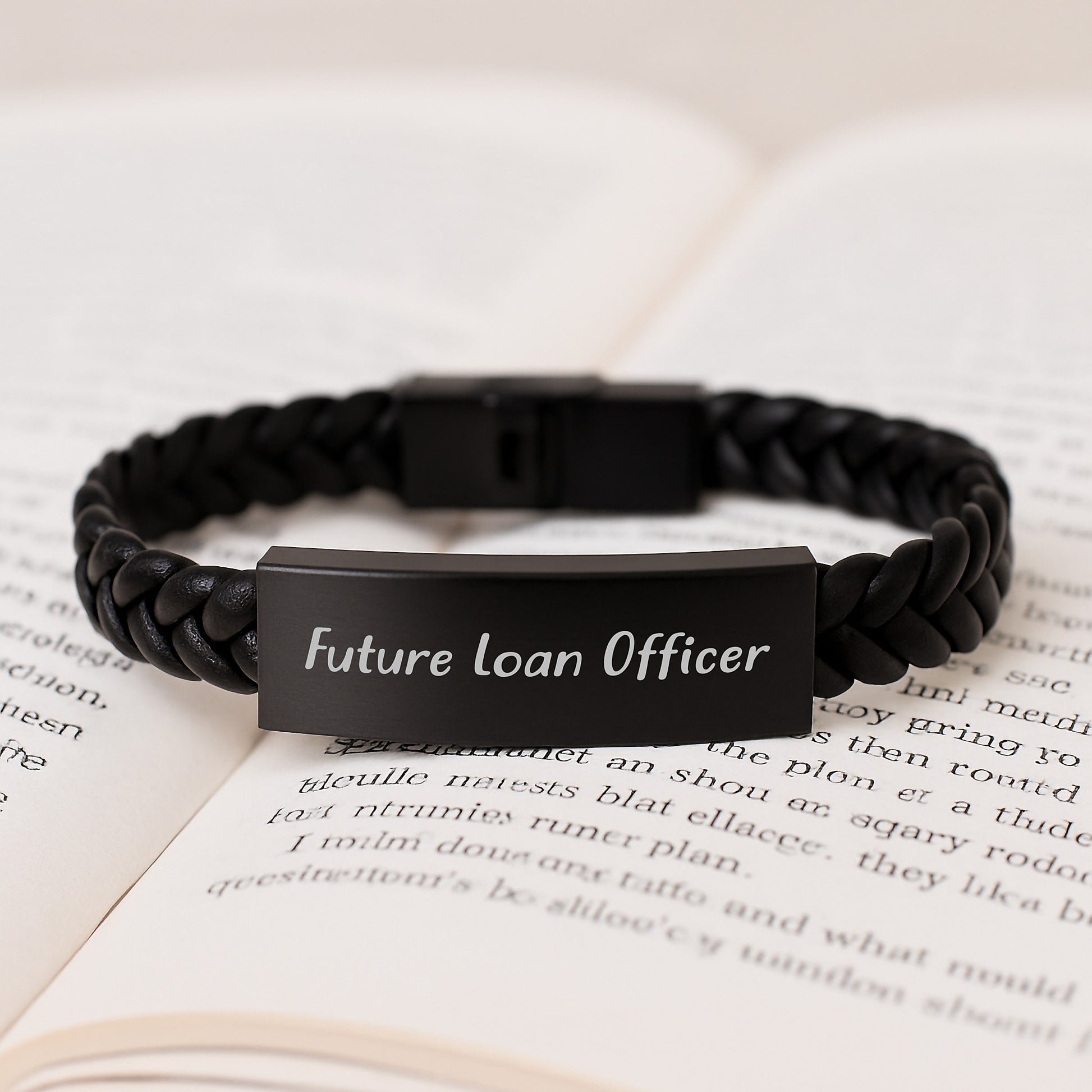 Funny Future Loan Officer Gifts, Loan Officer Interlaced Leather Bracelet, Christmas Unique Presents for Men, from Friends - Image 3