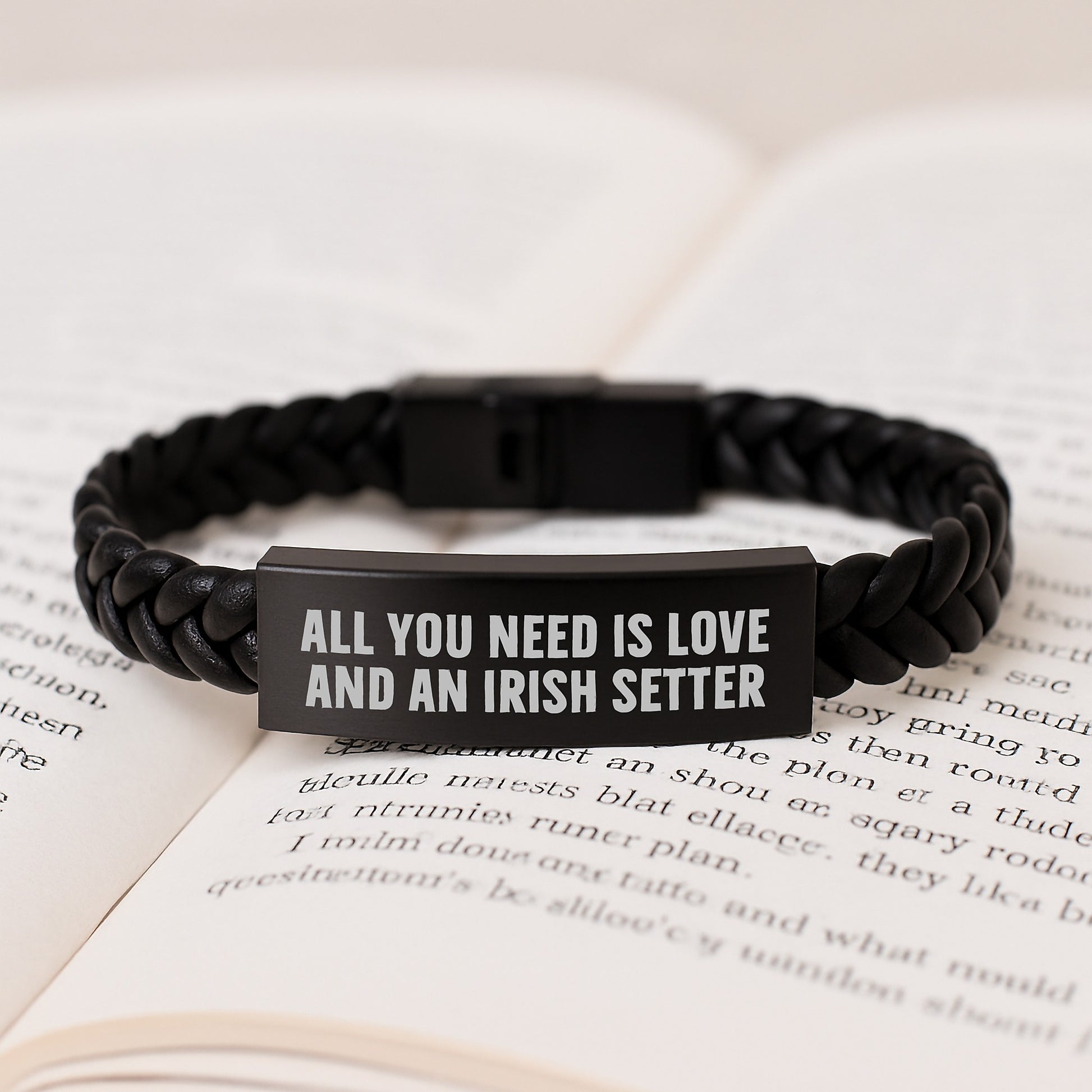 Irish Setter Dog Lovers Funny Quote Interlaced Leather Bracelets Gifts for Her from Friends Birthday Unique - Image 3