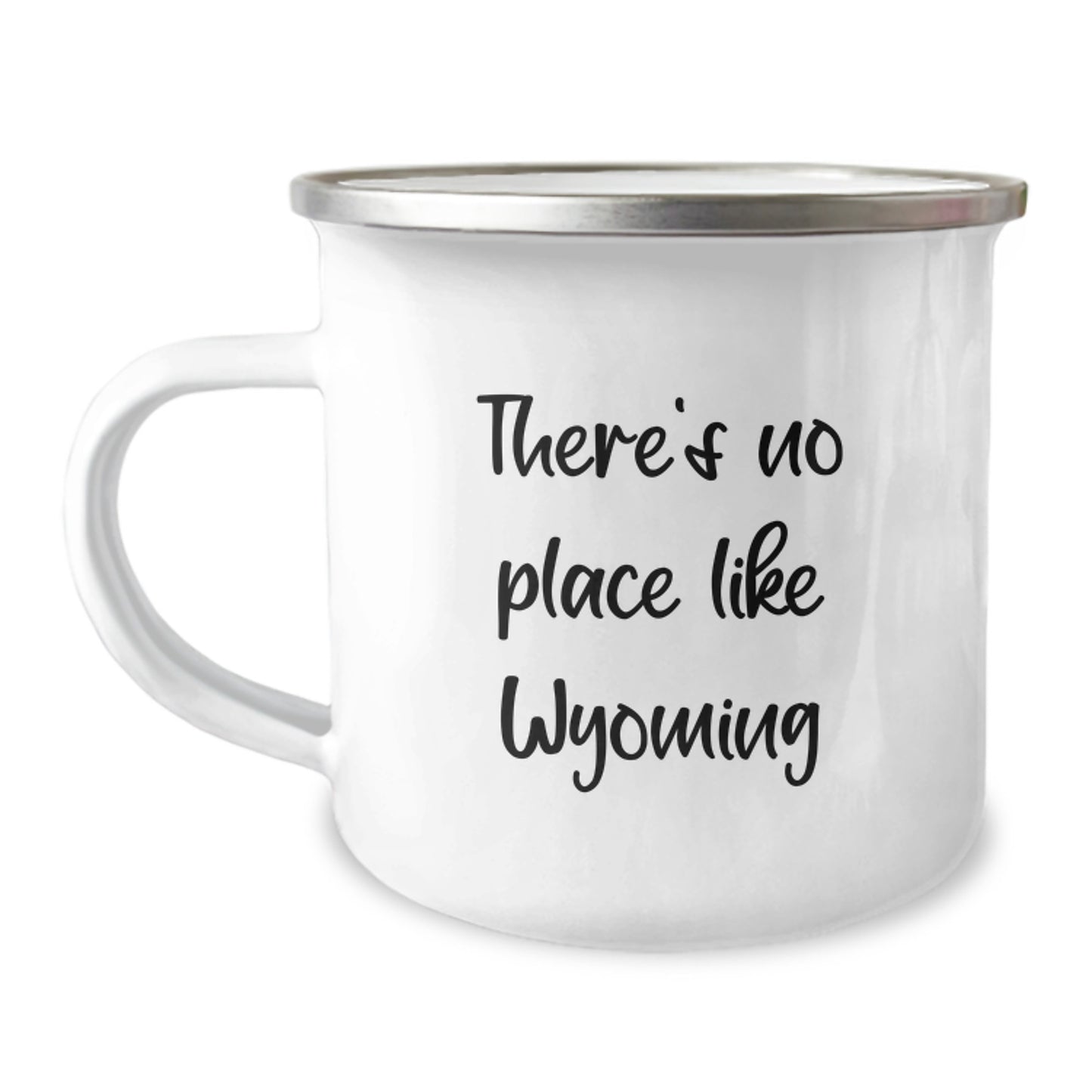 Wyoming Camping Mug, Gifts from Friends to Wyoming Lovers, There's No Place Like Wyoming, Funny Birthday Unique Gift - Image 1