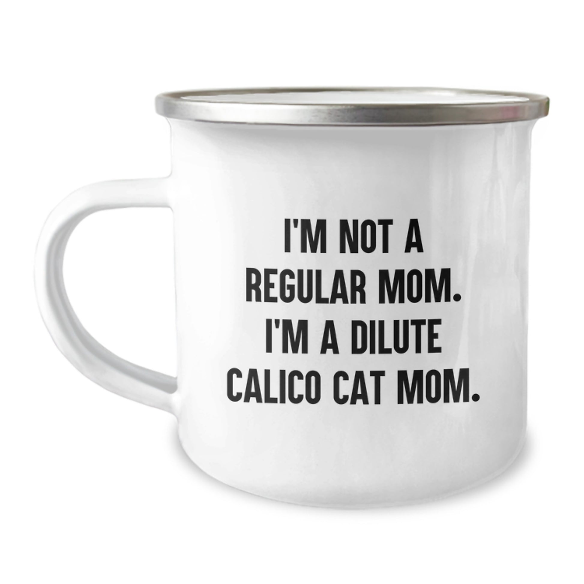 Dilute Calico Cat Mom Funny Camping Mug Gifts for Her from Friends, Unique Birthday for Women - Image 1