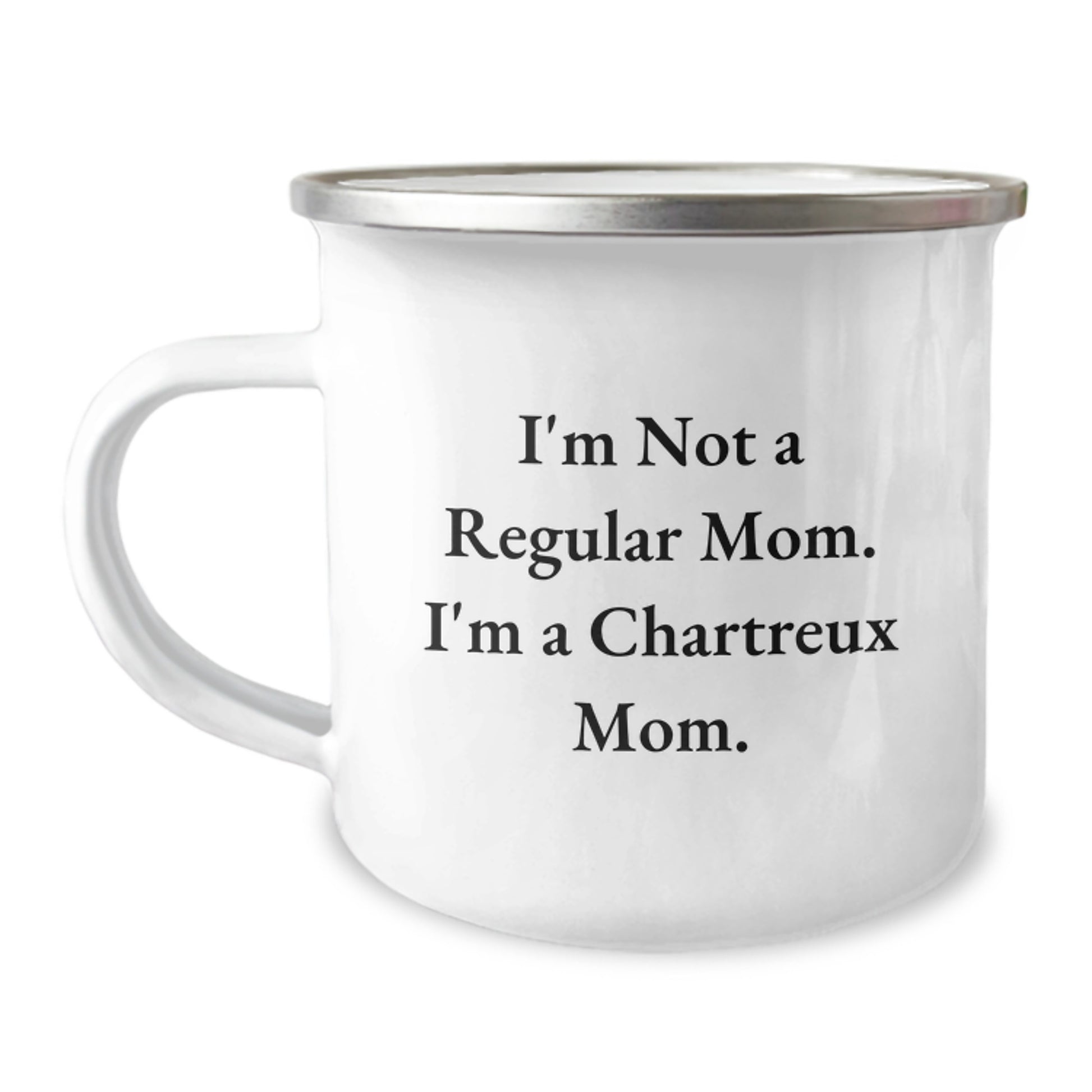 Chartreux Cat Mom Gifts, Funny Chartreux Cat Lover Mugs, Camping Mugs for Birthday, 'I'm Not A Regular Mom. I'm A Chartreux Mom.' Quote, Gifts from Family, Gifts for Chartreux Cat Mom - Image 1