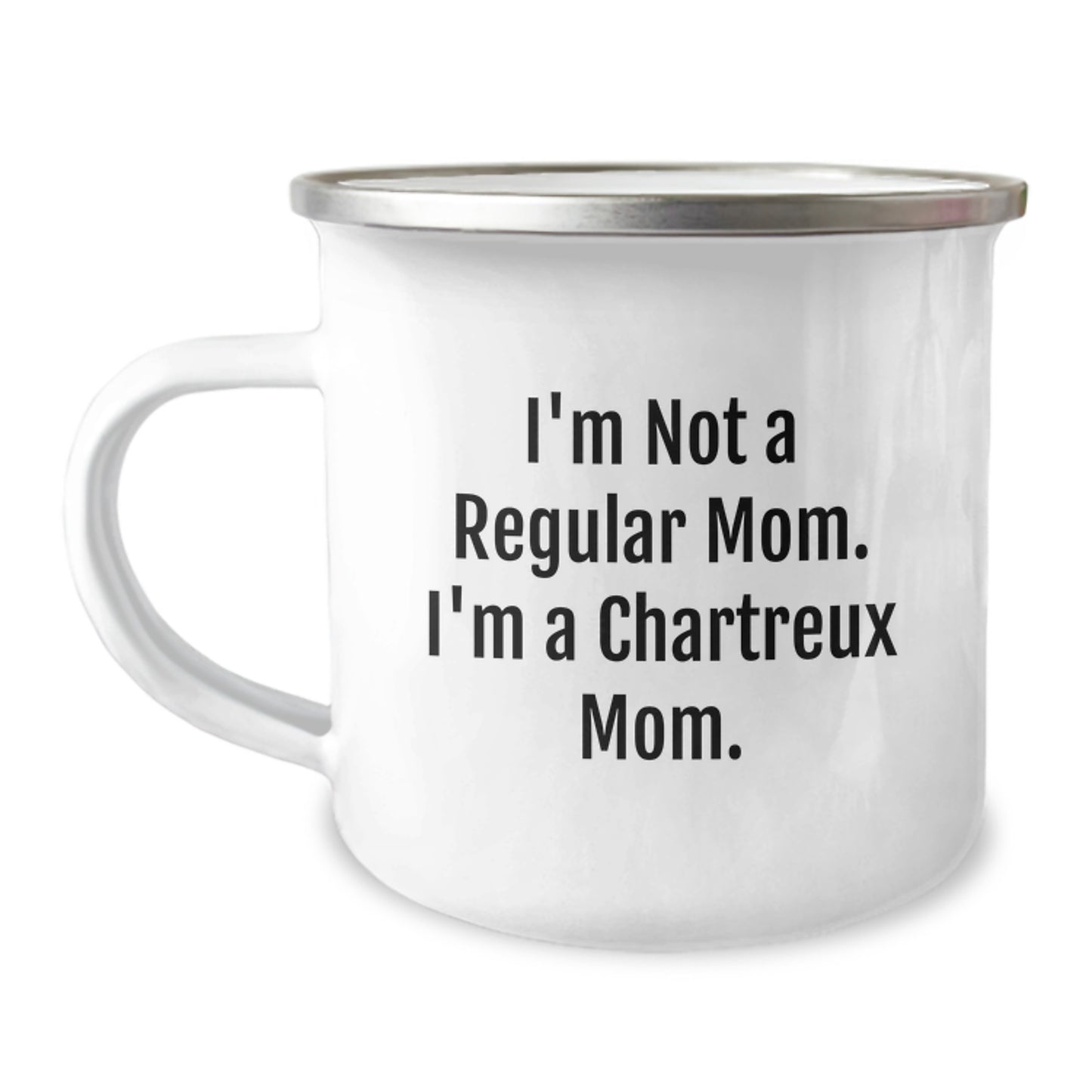 Chartreux Cat Mom Funny Gifts, Chartreux Cat Lovers Camping Mug, Birthday Unique Gifts from Family to Friends, 'I'm Not A Regular Mom. I'm A Chartreux Mom.' - Image 1