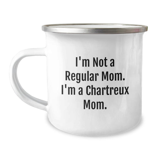 Chartreux Cat Mom Funny Gifts, Chartreux Cat Lovers Camping Mug, Birthday Unique Gifts from Family to Friends, 'I'm Not A Regular Mom. I'm A Chartreux Mom.' - Image 1
