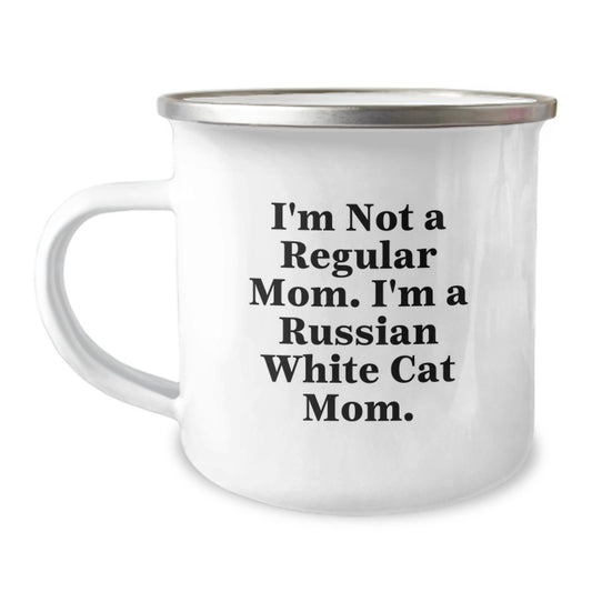 Russian White Cat Mom Funny Camping Mug Gifts for Men, Women, Family and Friends from Russian White Cat Lovers - Image 1