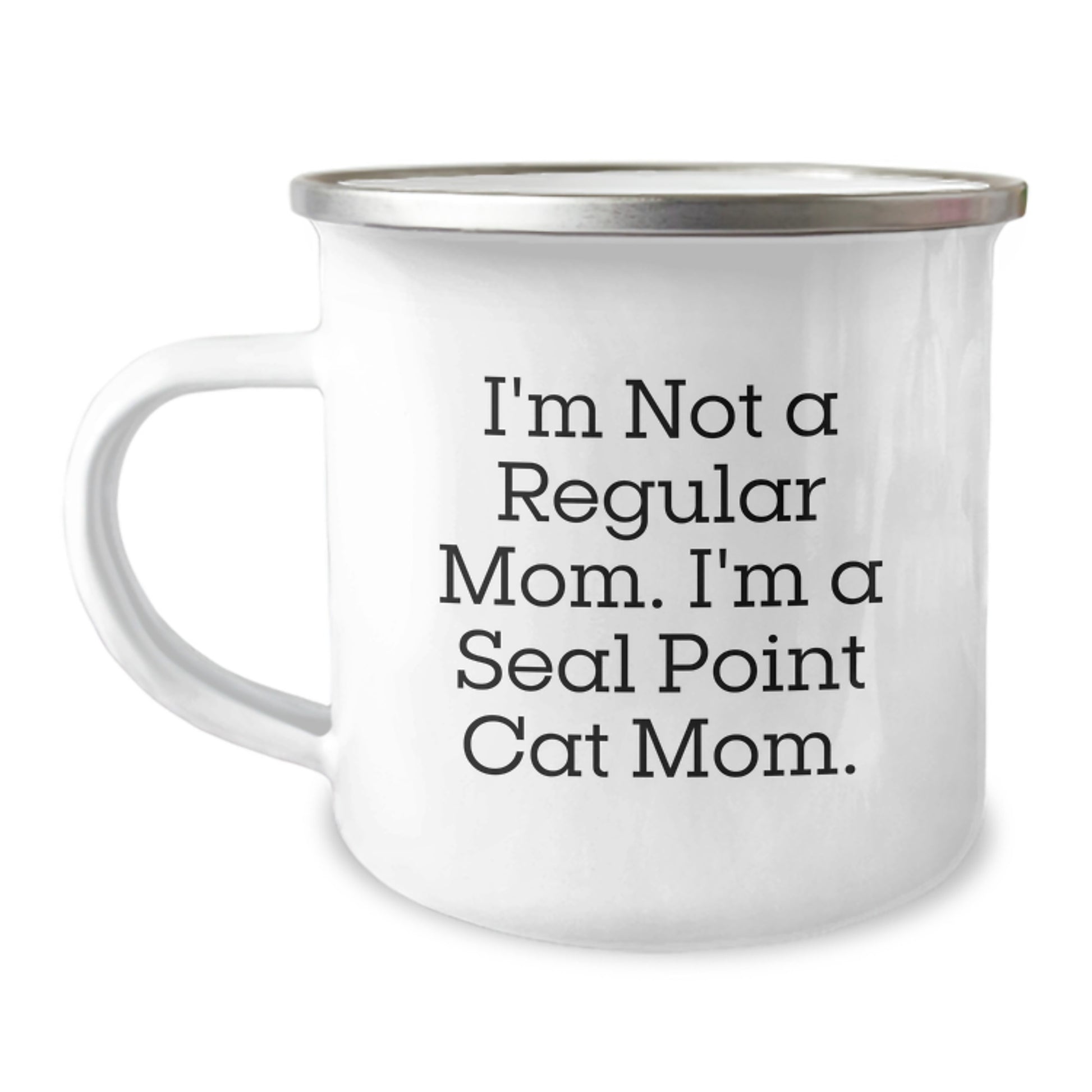 Funny Seal Point Cat Mom Gifts for Birthday from Friends, Seal Point Cat Lovers Camping Mug - Image 1