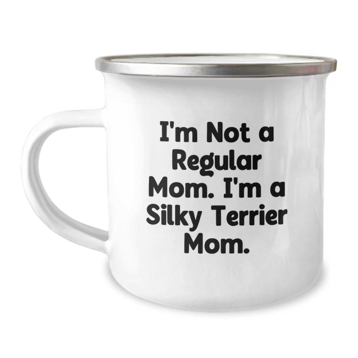 Funny Silky Terrier Dog Mom Camping Mug, Silky Terrier Dog Gifts for Her, Graduation Unique Gifts from Mom, Funny Gifts for Friends, Silky Terrier Dog Enthusiasts - Image 1