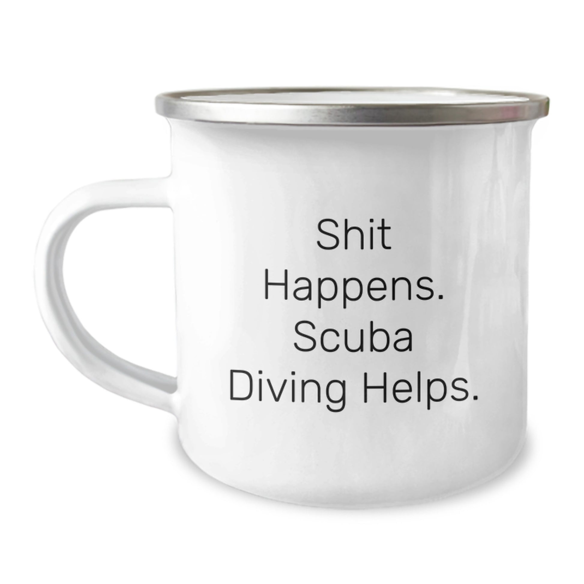 Scuba Diving Fun Gifts from Friends - Shit Happens. Scuba Diving Helps. Birthday Unique Gifts for Scuba Diving Enthusiasts, Men, Women, Family - Image 1