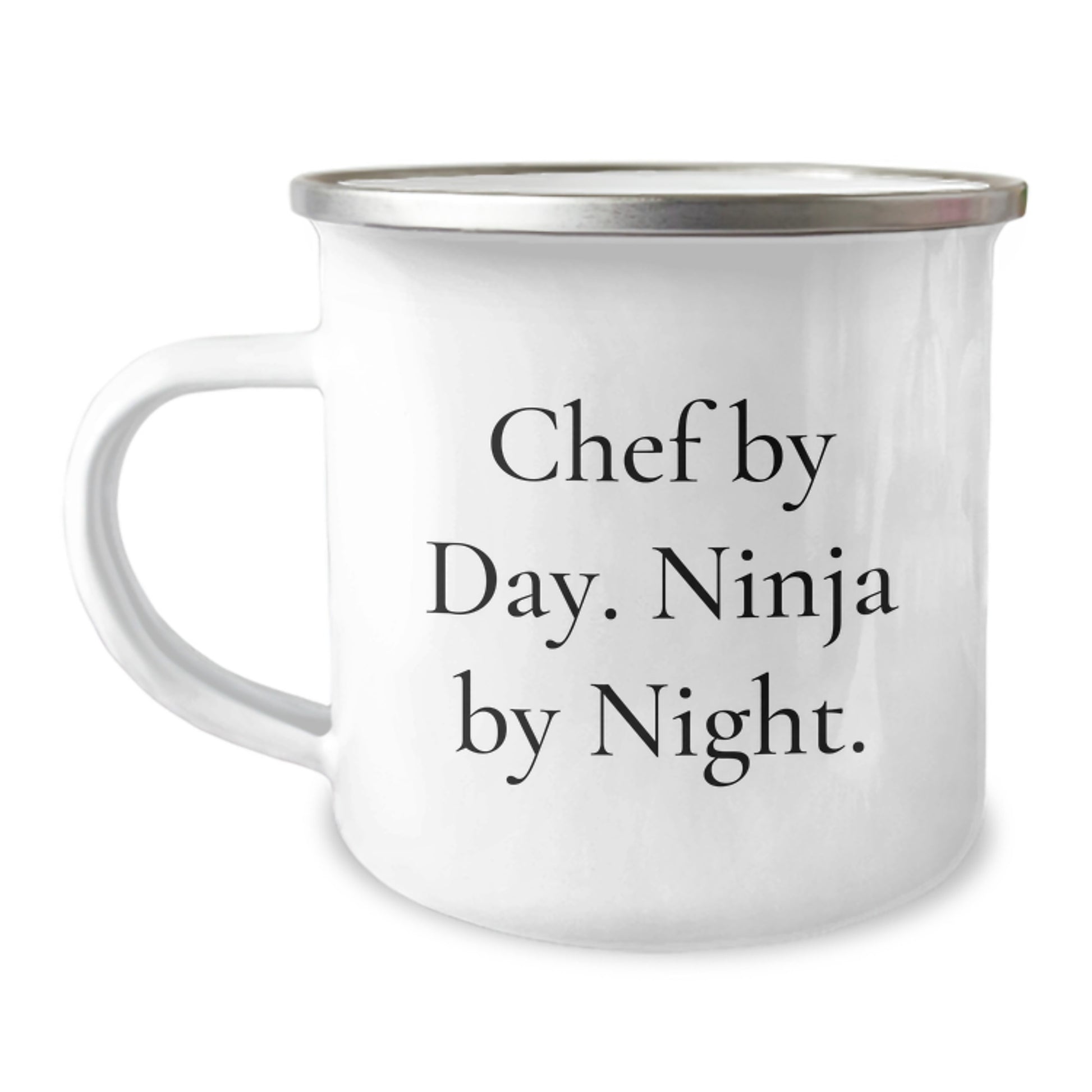 Chef's Delight, Camping Mug for Birthday Unique Gifts from Friends, 'Chef By Day. Ninja By Night.' - Image 1