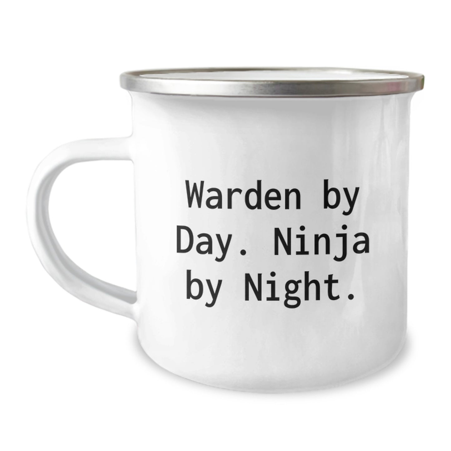 Warden Ninja Camping Mug Gift for Men Friends Coworkers - Warden By Day. Ninja By Night. - Birthday Unique Gifts from Family - Image 1