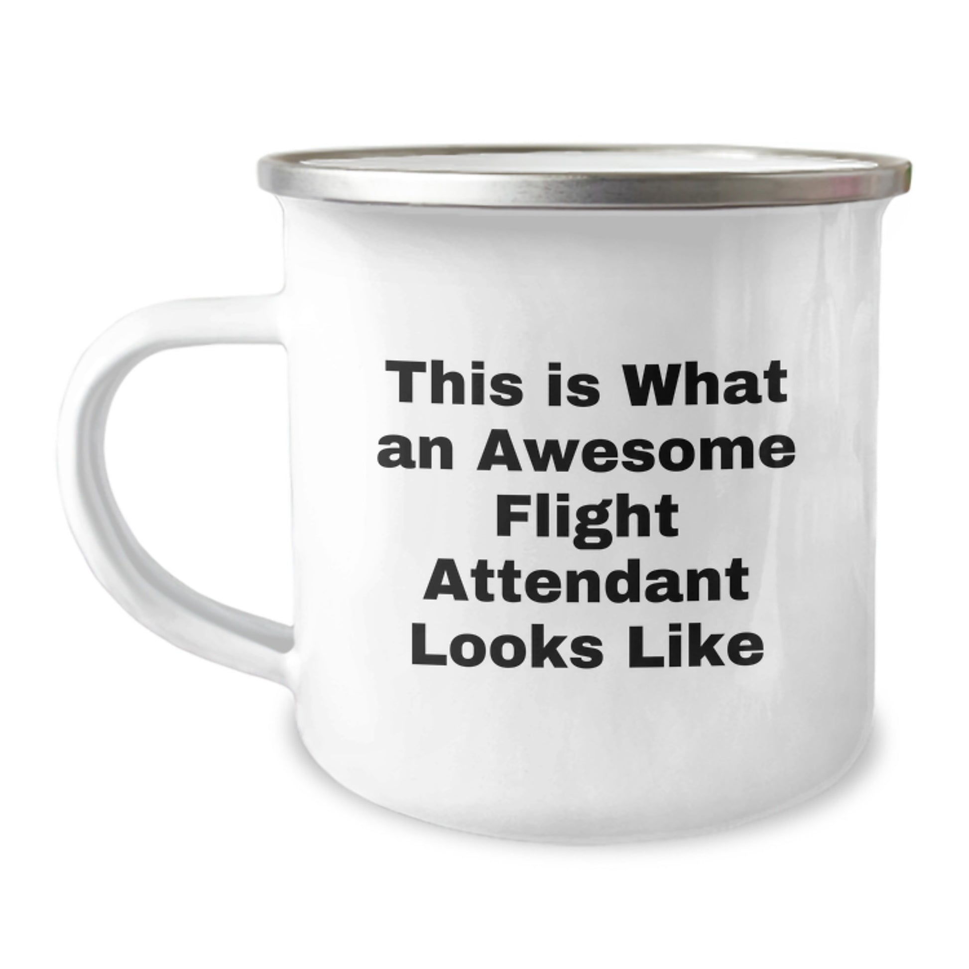 Funny Flight Attendant Gifts for Her from Friends - This Is What An Awesome Flight Attendant Looks Like Camping Mug for Graduation - Image 1